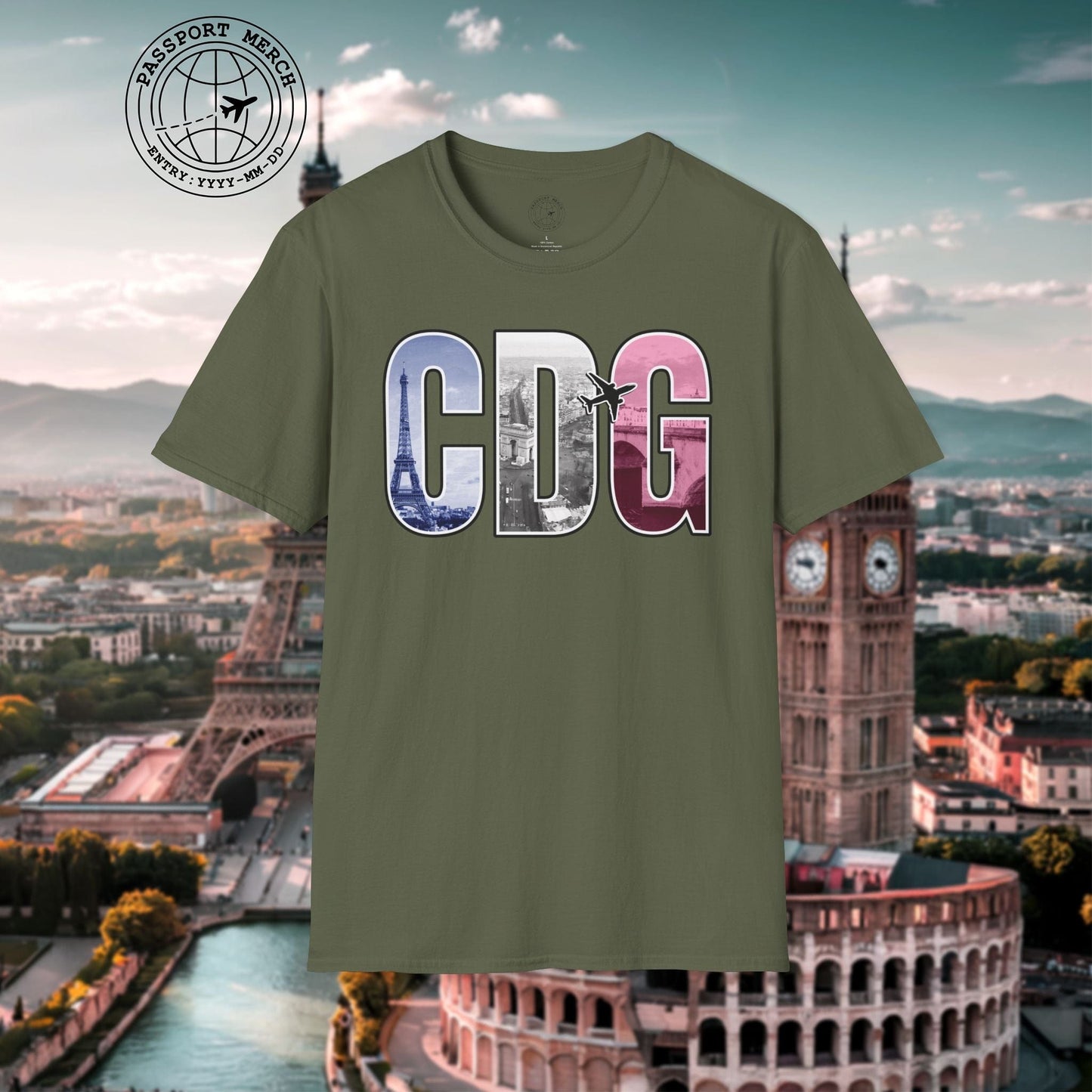 Airport Window Paris France CDG T-Shirt