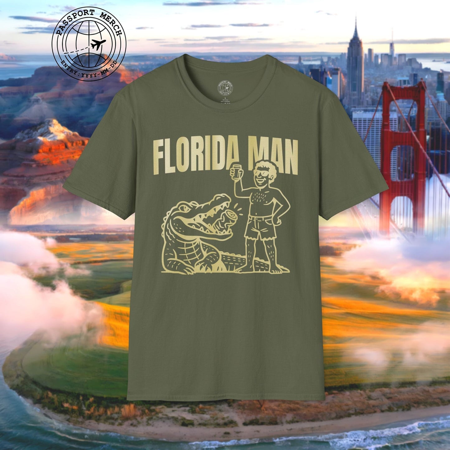 Florida Man Uses Alligator to Open Beer Can T-Shirt
