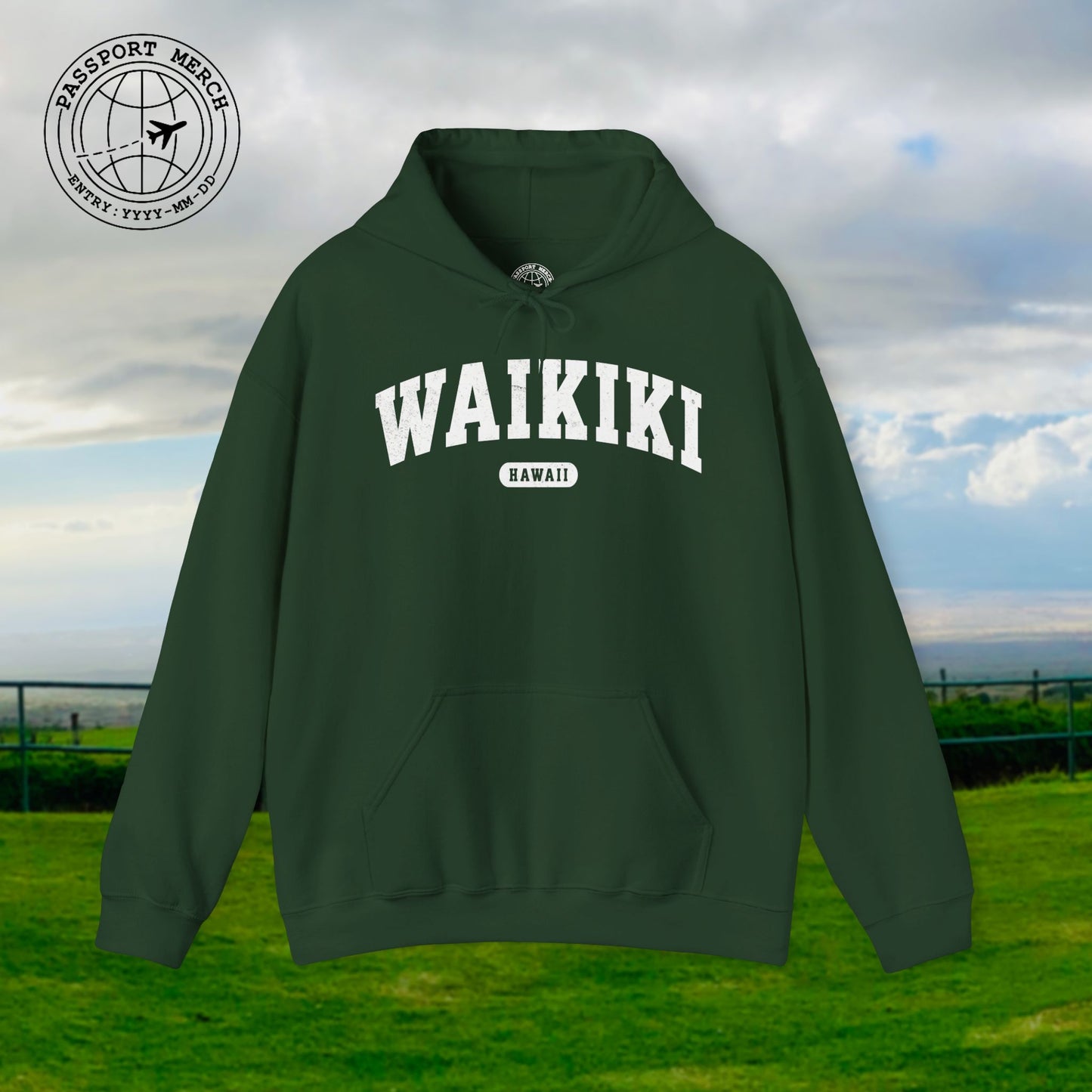 Classic Athletic (Bucket List Edition), Waikiki, Hawaii Hoodie