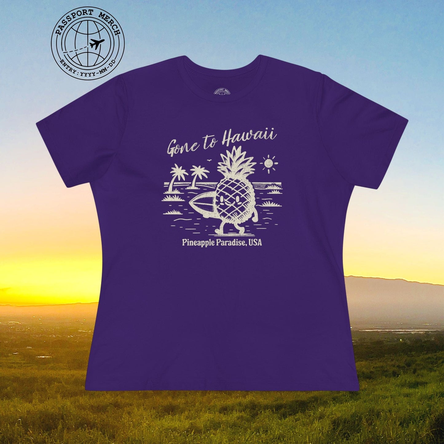 Gone to Hawaii, Pineapple Paradise, Womens Fit T-Shirt
