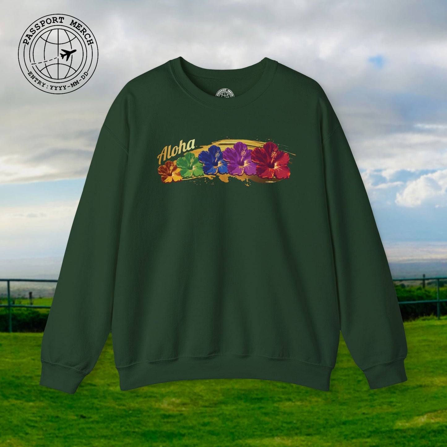 Pop Art Hibiscus, Hawaii Crewneck