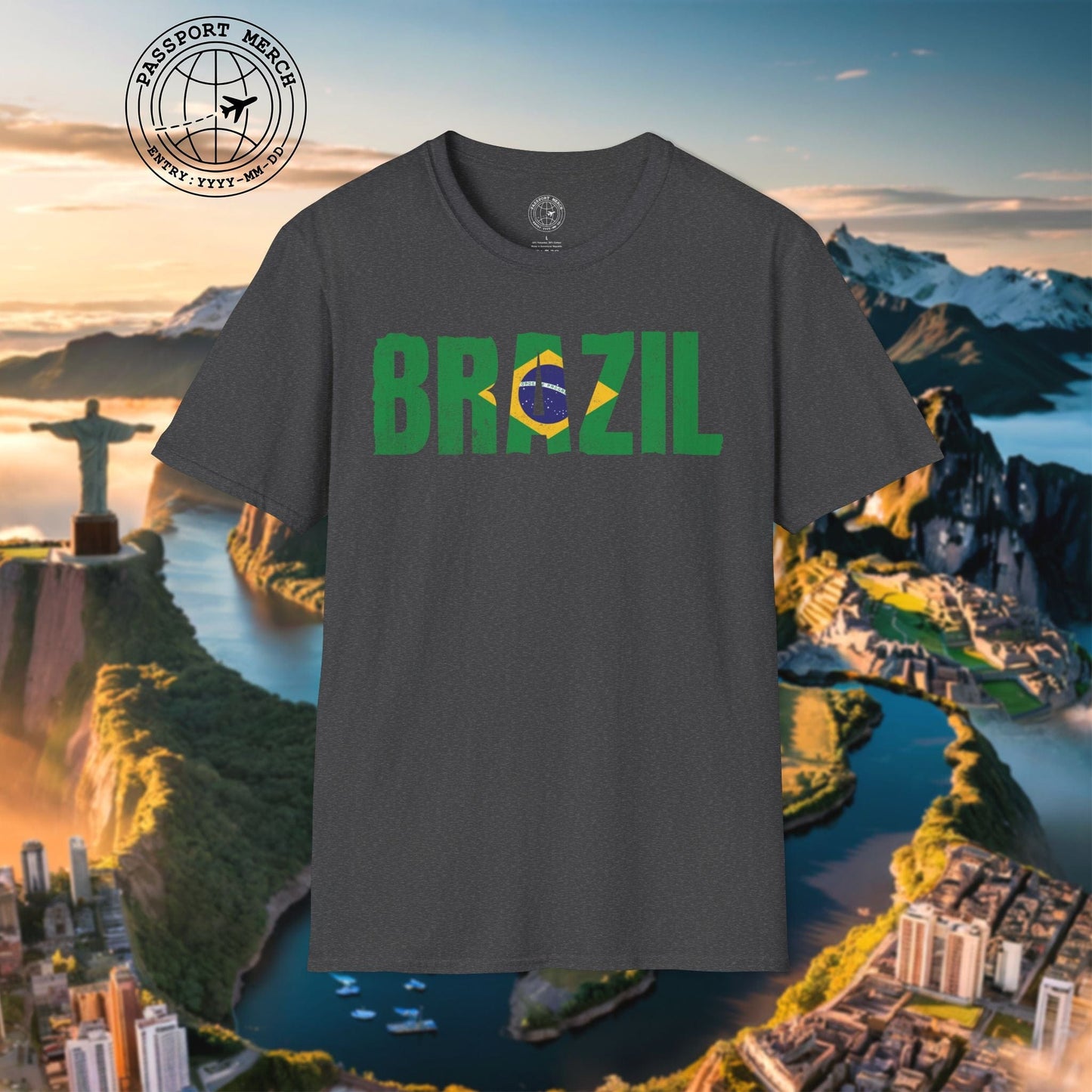 Brazil Patriotism Letter Flag T-Shirt