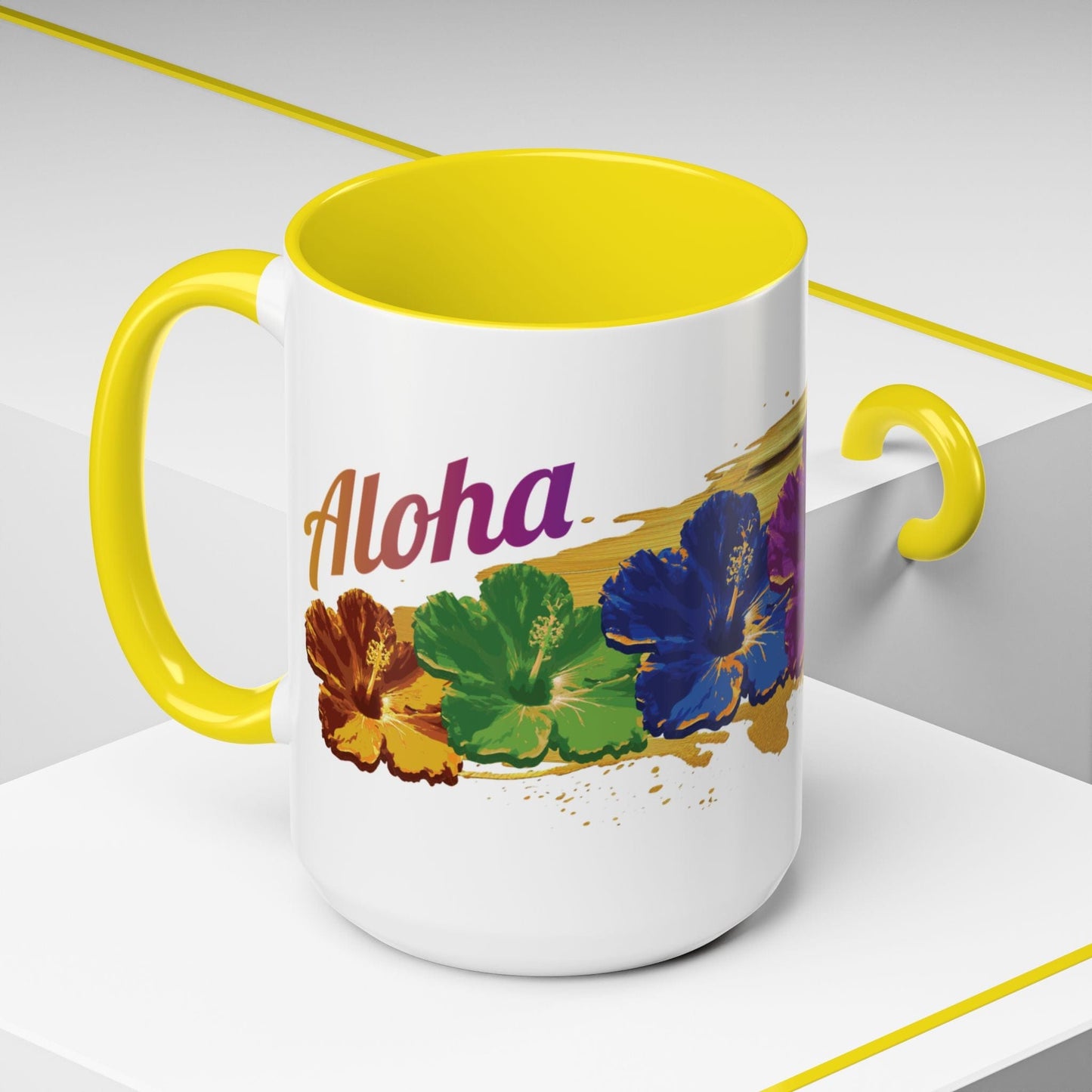 Pop Art Hibiscus, Hawaii 15oz Mug