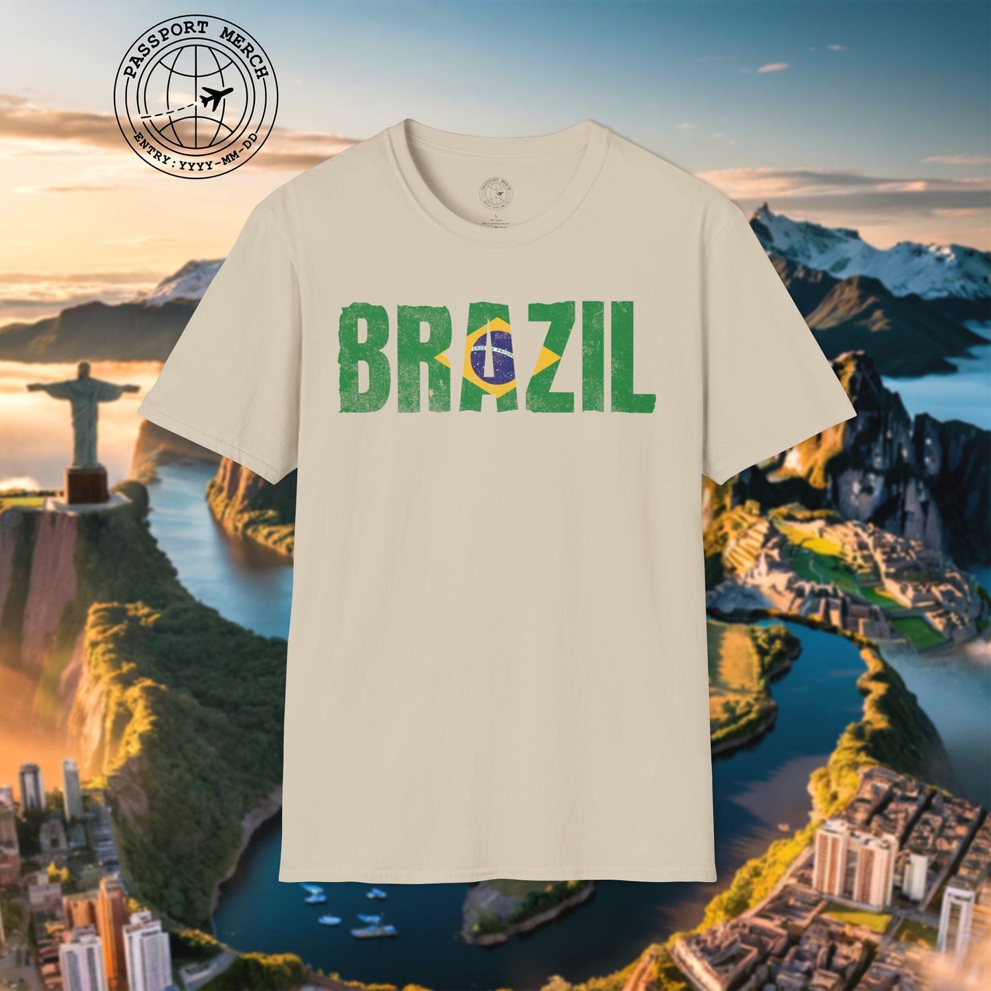Brazil Patriotism Letter Flag T-Shirt
