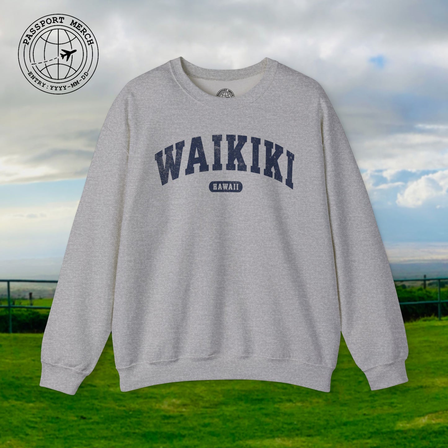Classic Athletic (Bucket List Edition), Waikiki, Hawaii Crewneck