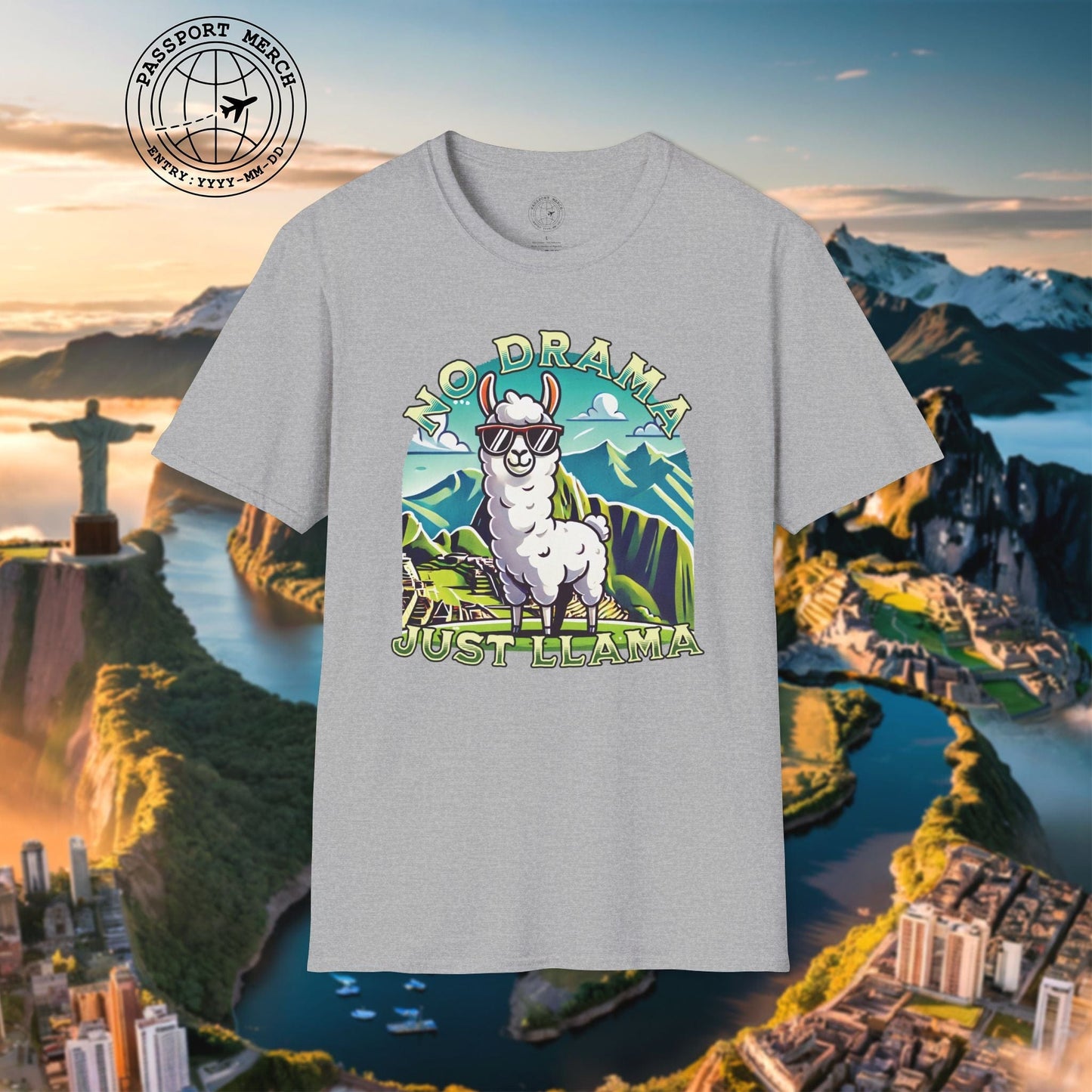 No Drama Just Llama Machu Picchu Peru T-Shirt