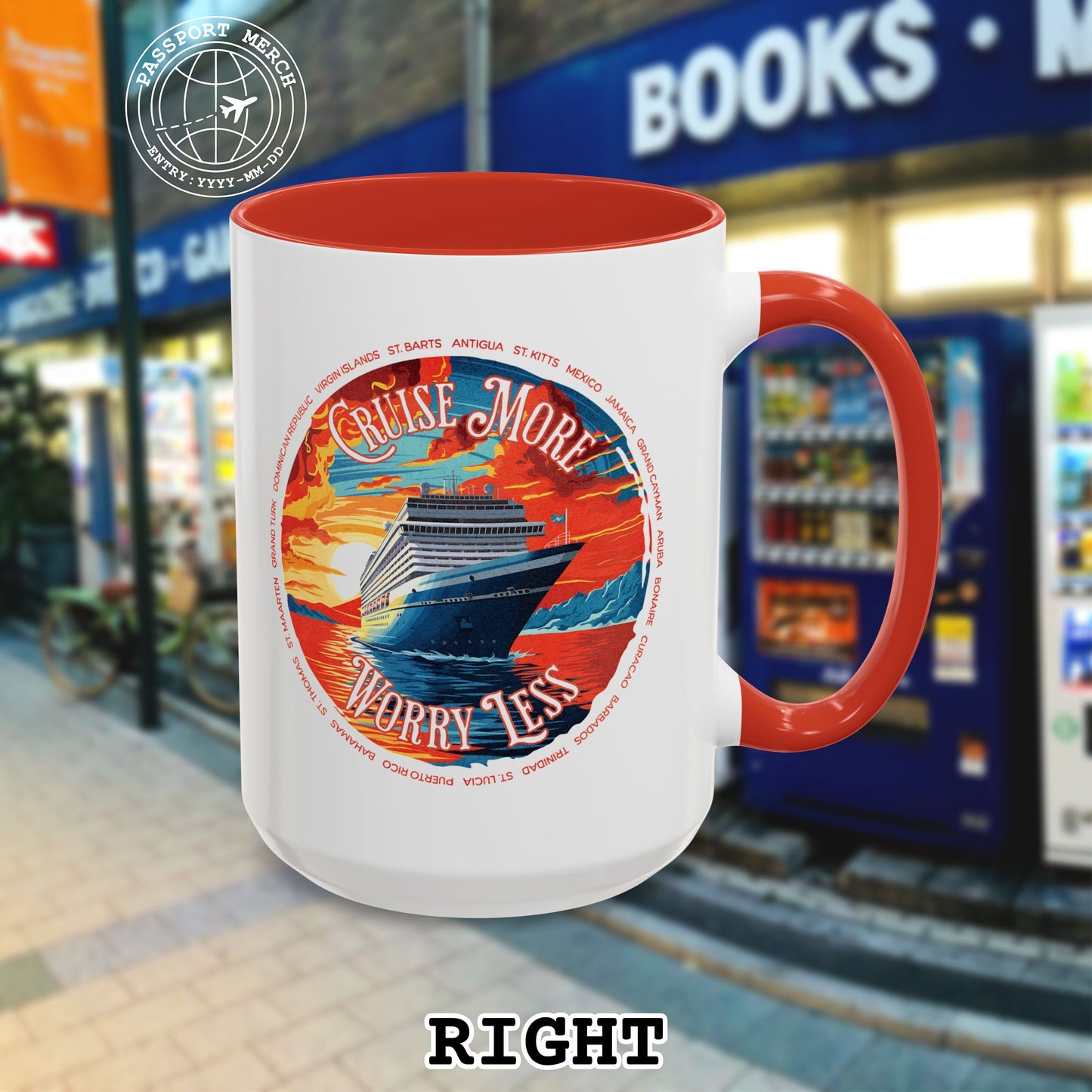 Cruise More Worry Less Caribbean 15oz Mug