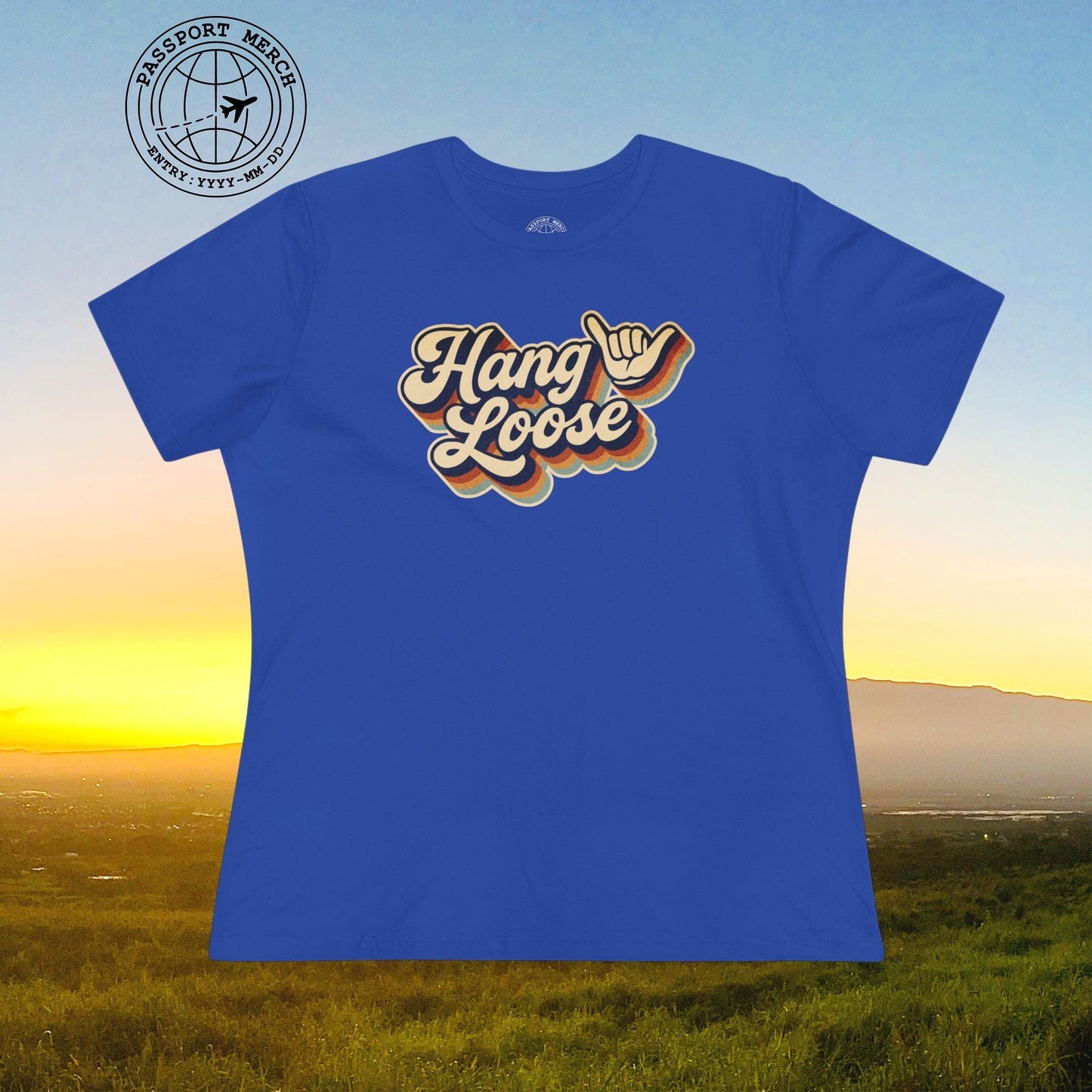 Classic 70s, Hang Loose, Hawaii, Womens Fit T-Shirt