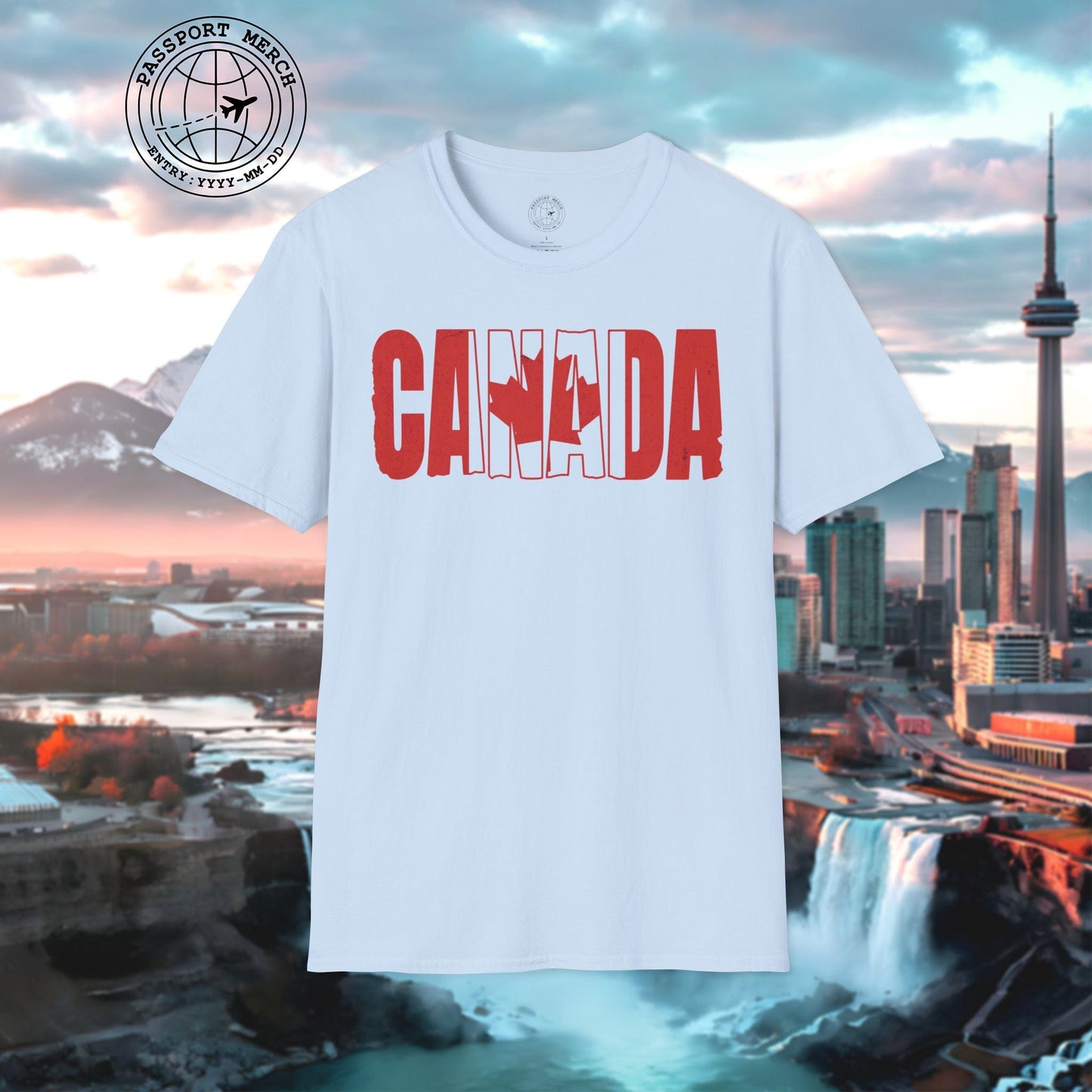 Vintage Canada Patriotism Letter Flag T-Shirt