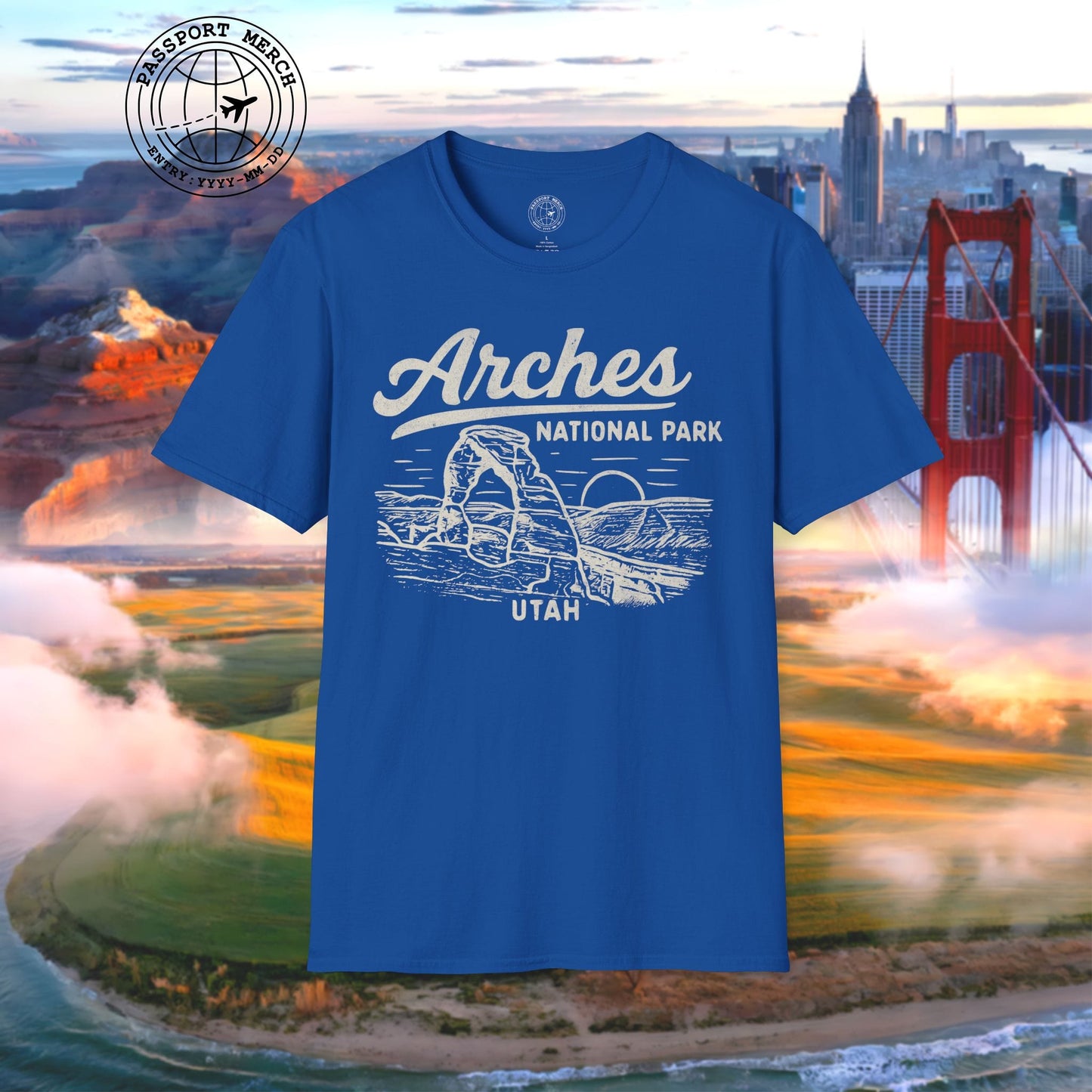 Arches National Park Vintage Monochrome, Utah T-Shirt