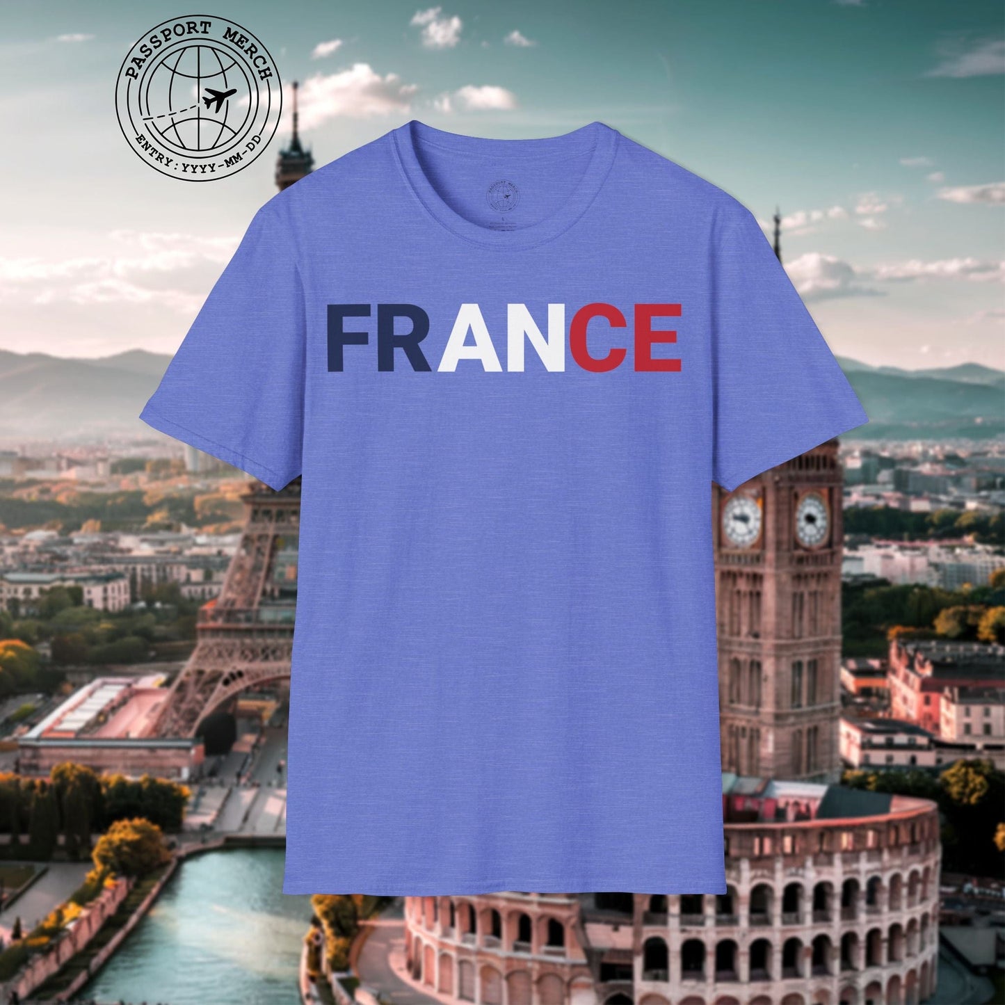 France Patriotism Letter Flag T-Shirt