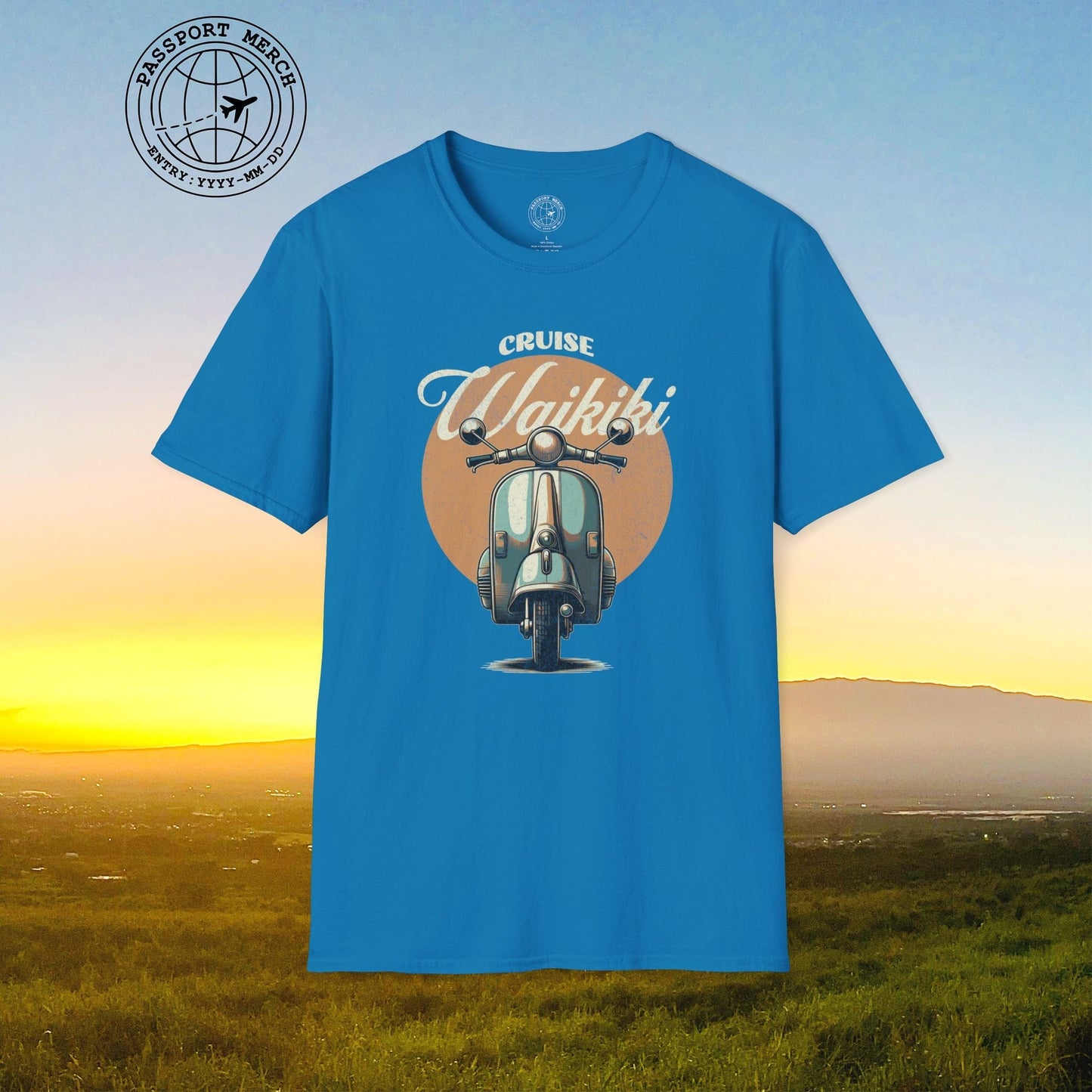 Vintage Cruise Waikiki Moped, Hawaii T-Shirt