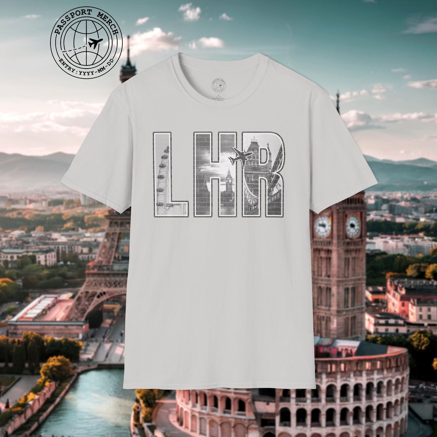 Airport Window London England UK LHR T-Shirt