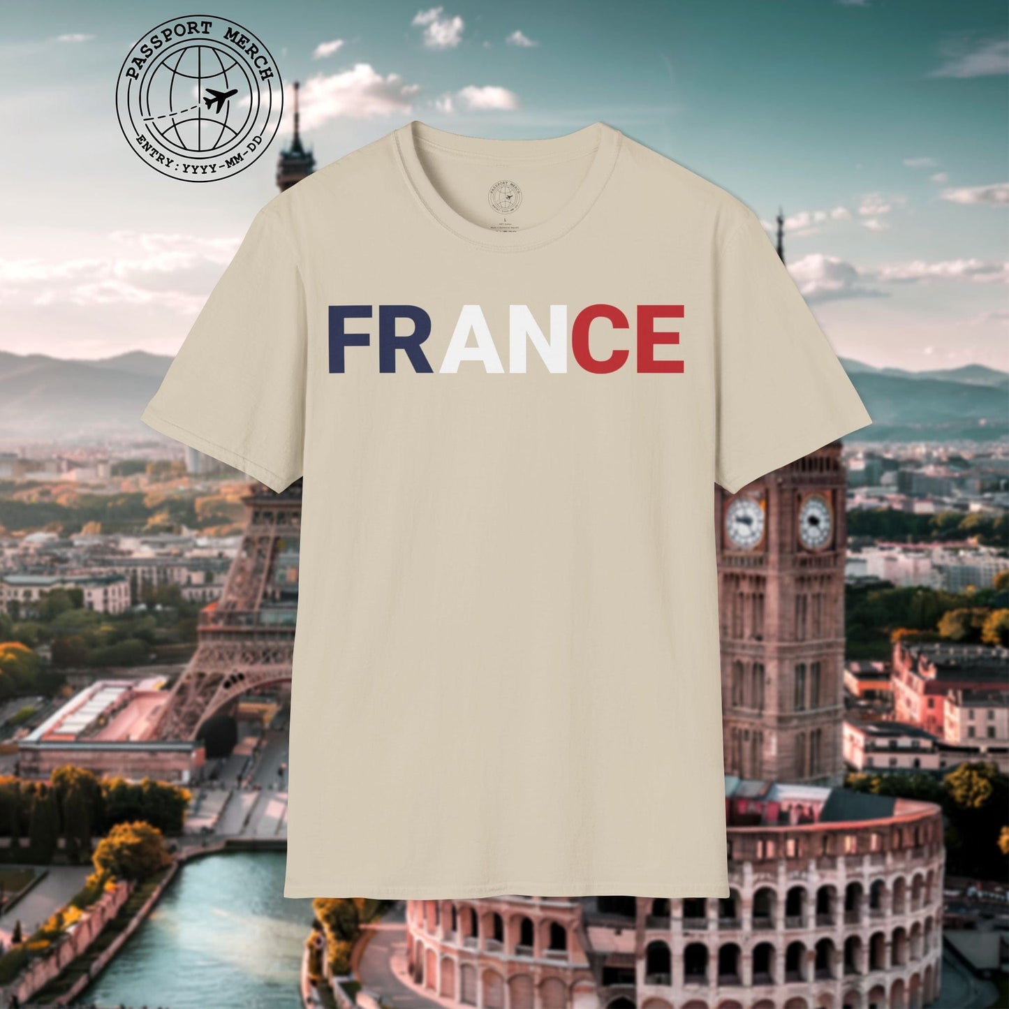 France Patriotism Letter Flag T-Shirt