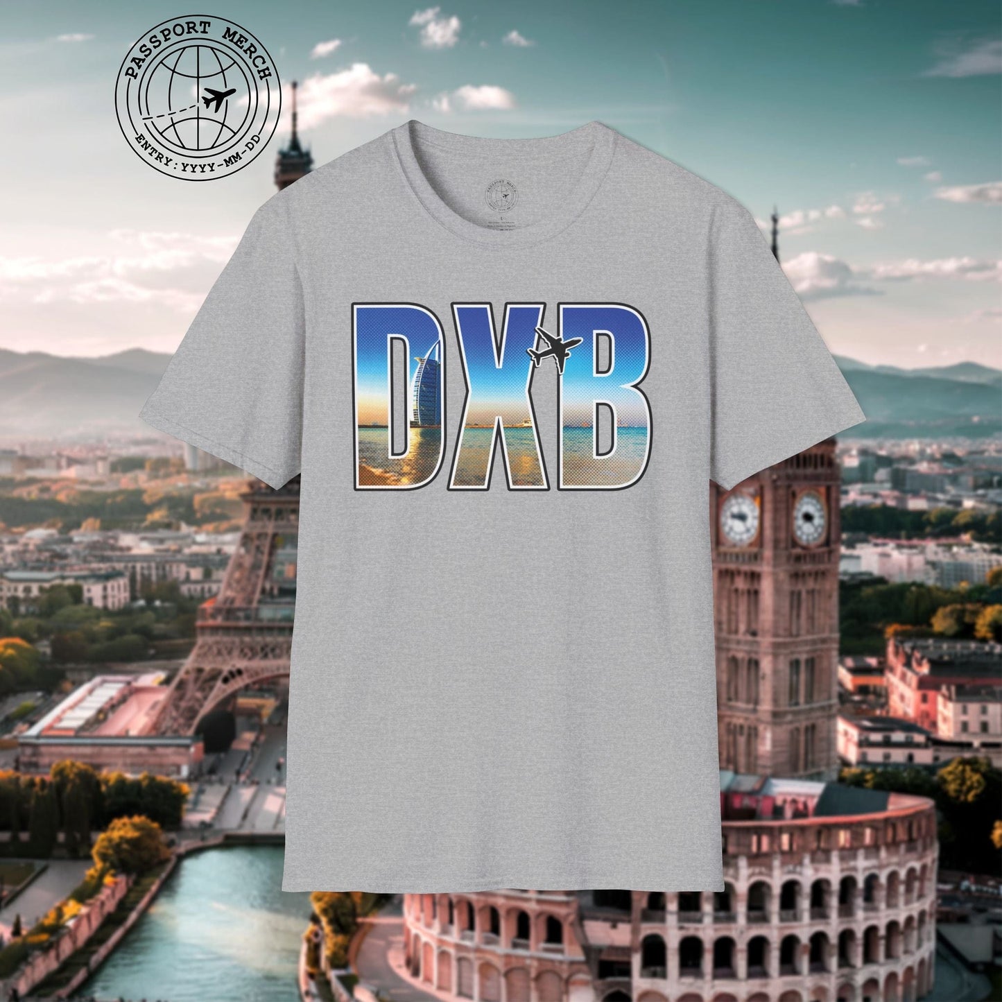 Airport Window Dubai United Arab Emirates DXB T-Shirt