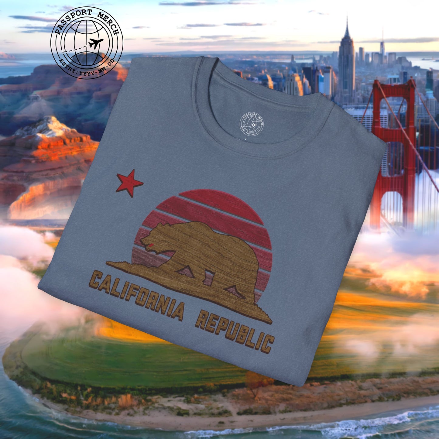 Woodworked Flag of California T-Shirt