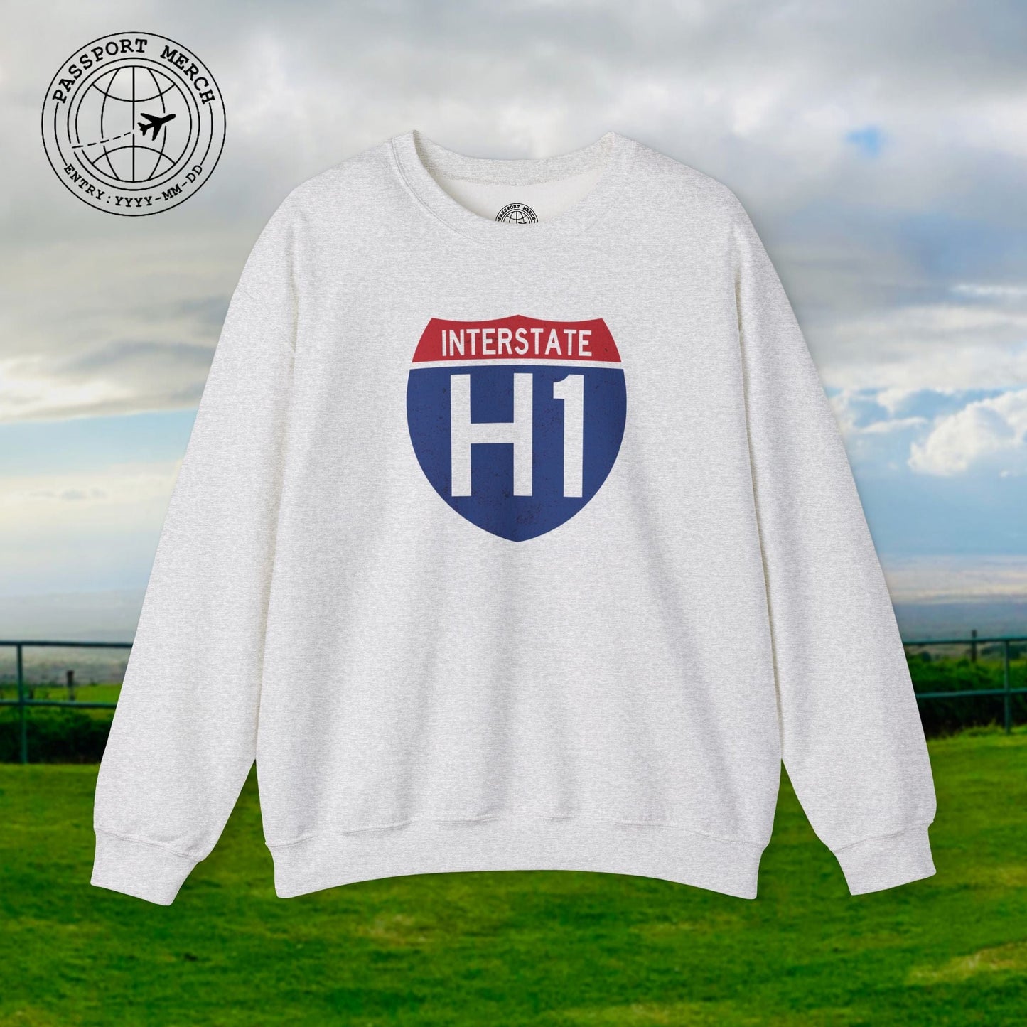 Signs of Wanderlust, Interstate H1, Hawaii Crewneck