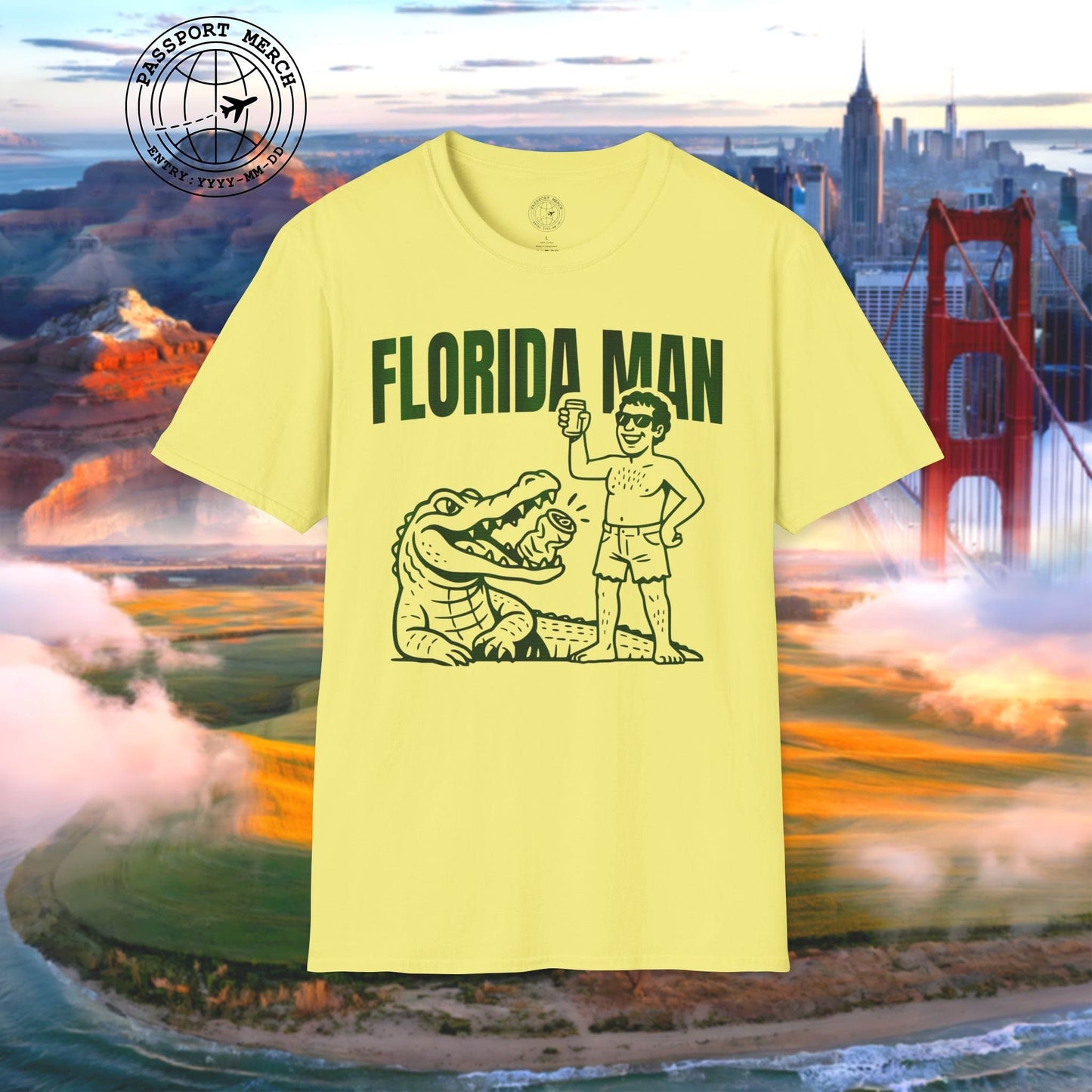 Florida Man Uses Alligator to Open Beer Can T-Shirt