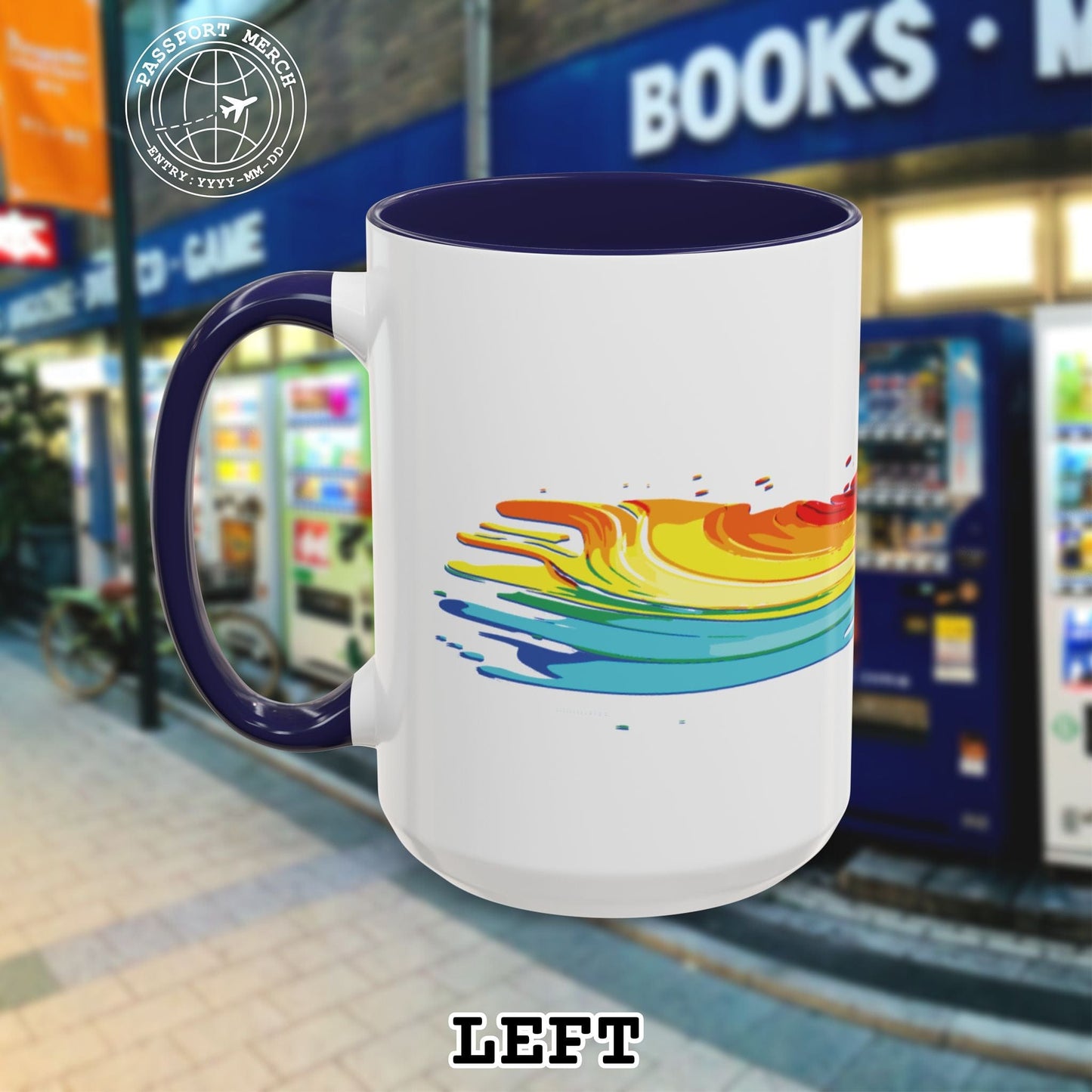 Neon Art Plumeria Rainbow, Hawaii 15oz Mug