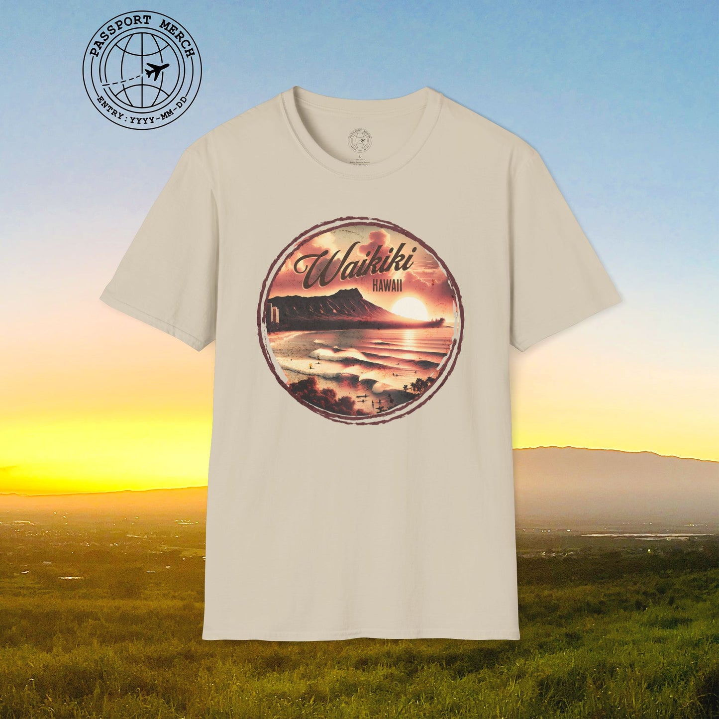 Vintage Nostalgia, Waikiki, Hawaii T-Shirt