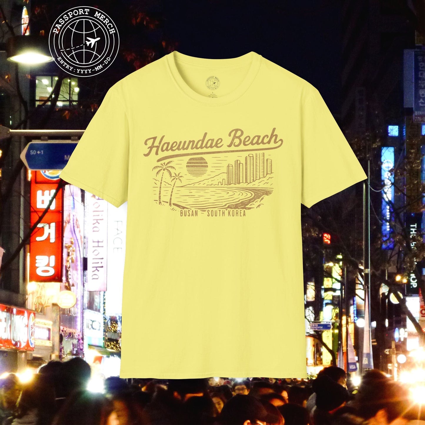 Vintage Haeundae Beach, Busan, Korea T-Shirt