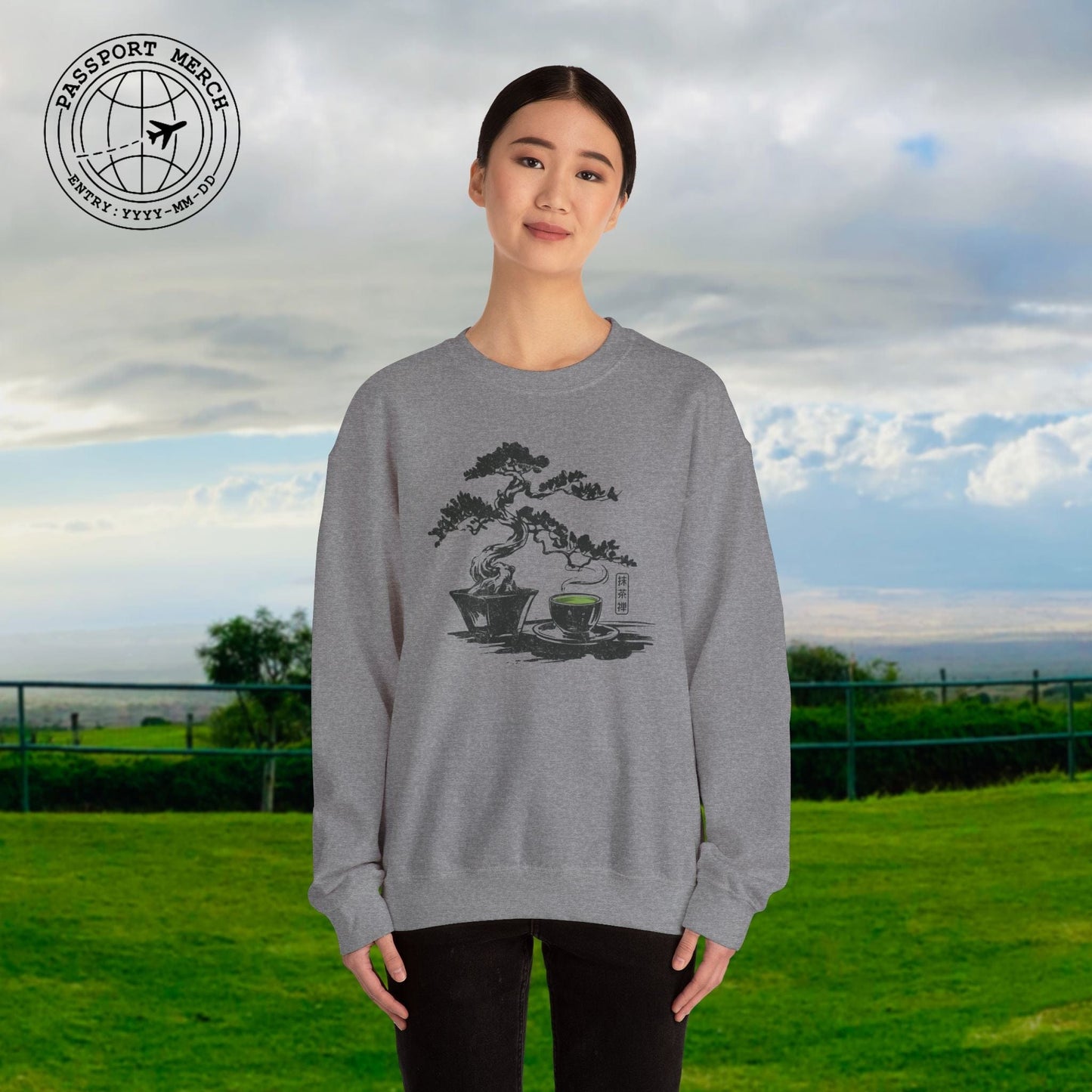 Vintage Matcha Zen, Japan Crewneck