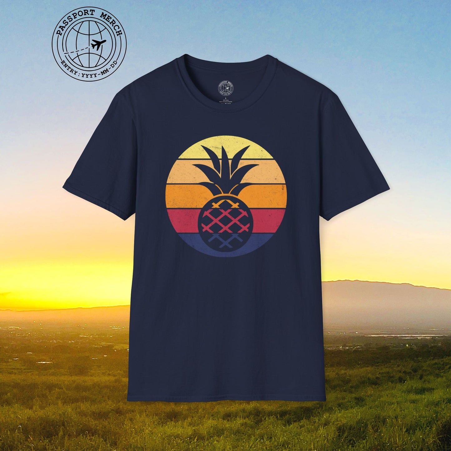 Retro Sun Hawaiian Pineapple T-Shirt
