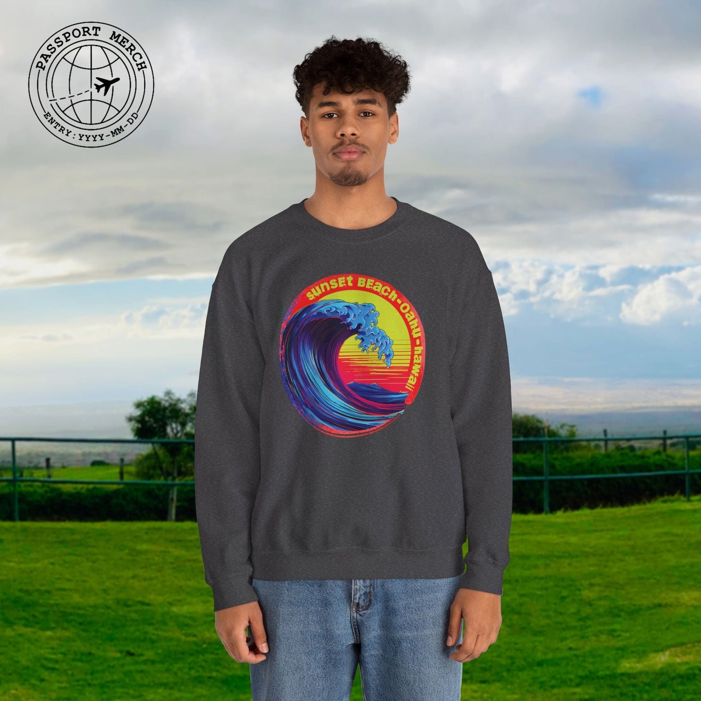 Sunset Beach Oahu, Hawaii Crewneck