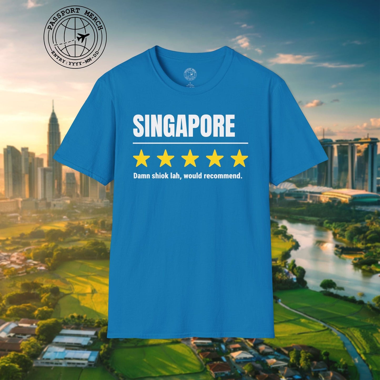 Damn Shiok Lah Five-Star Review, Singapore T-Shirt