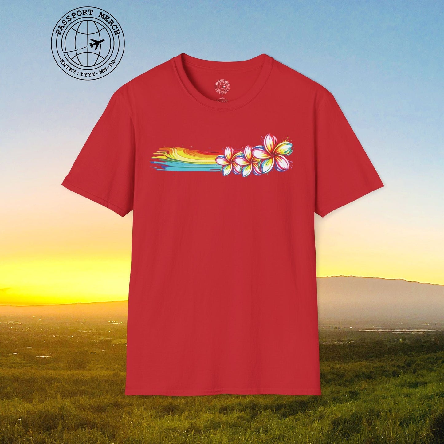 Neon Art Plumeria Rainbow, Hawaii T-Shirt