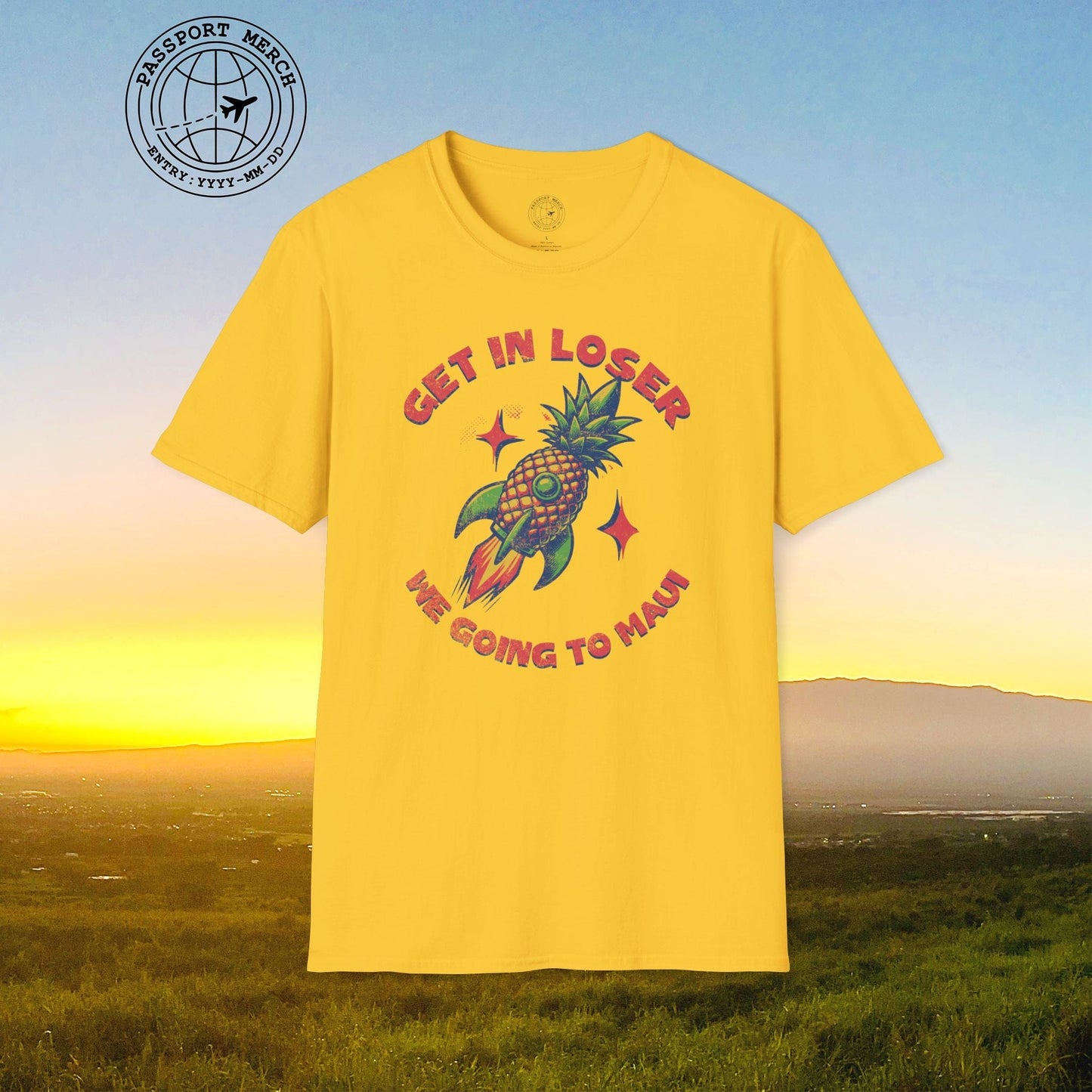 Pineapple Rocket Ship to Maui, Hawaii T-Shirt
