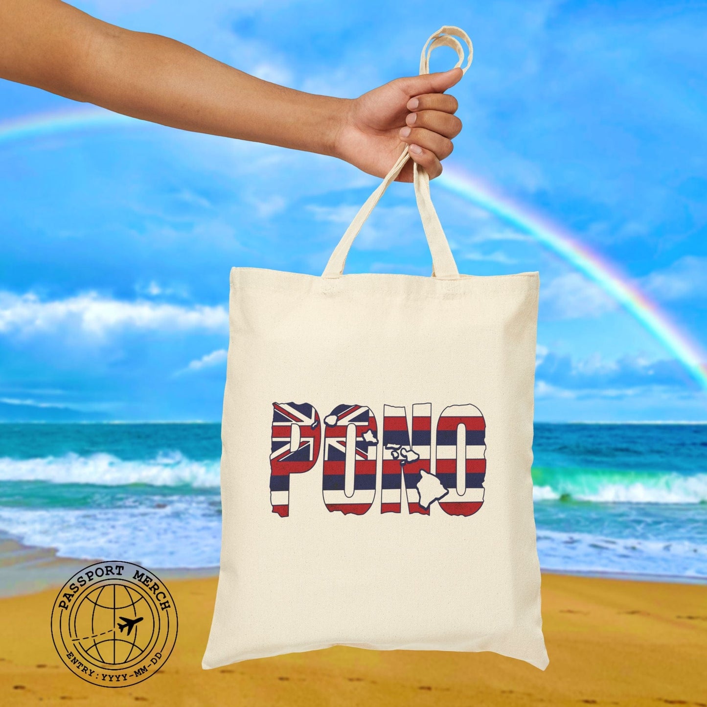 Hawaii Pono Letter Flag Tote Bag