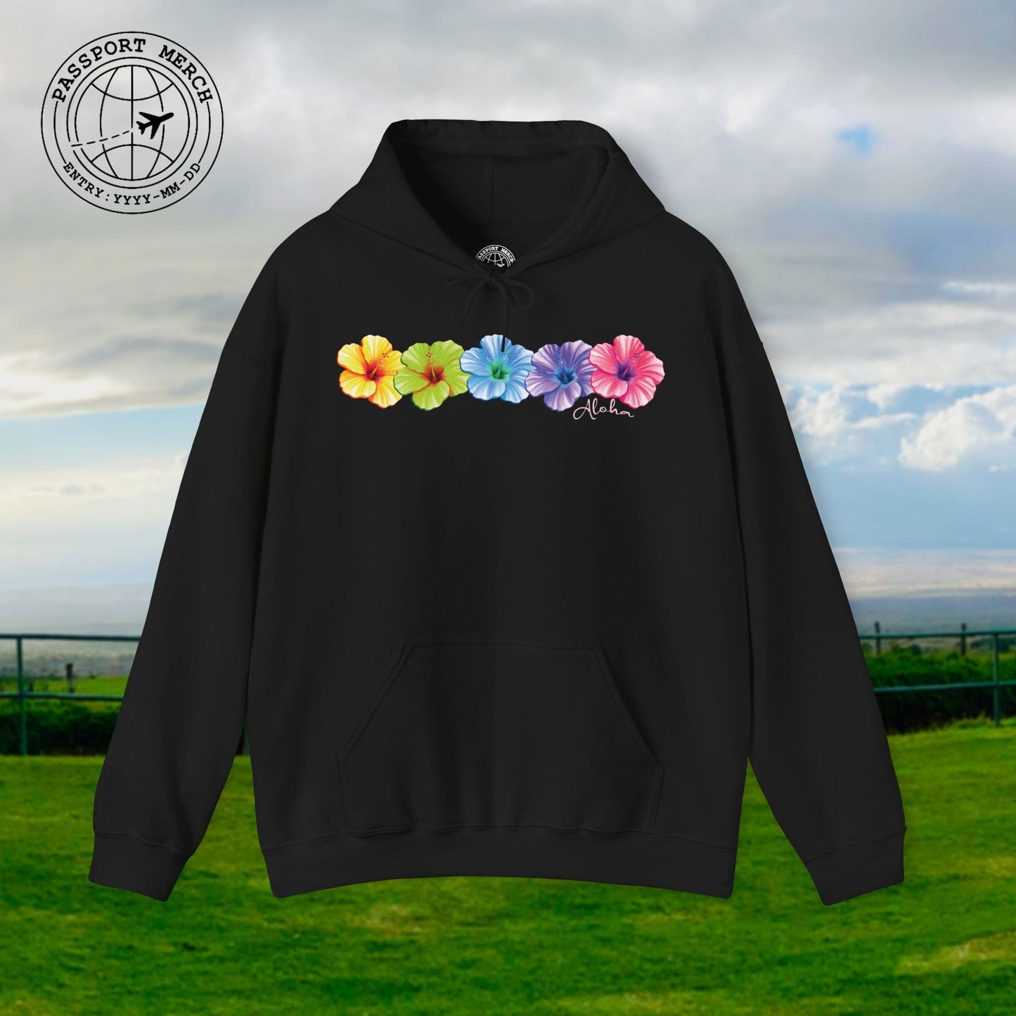 Five Vibrant Hibiscus, Hawaii Hoodie