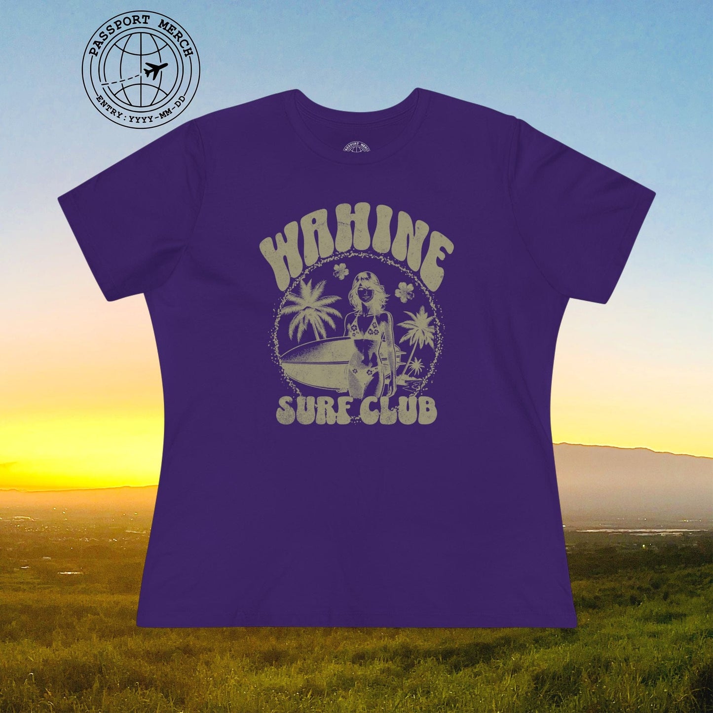 Wahine Surf Club, Hawaii, Womens Fit T-Shirt