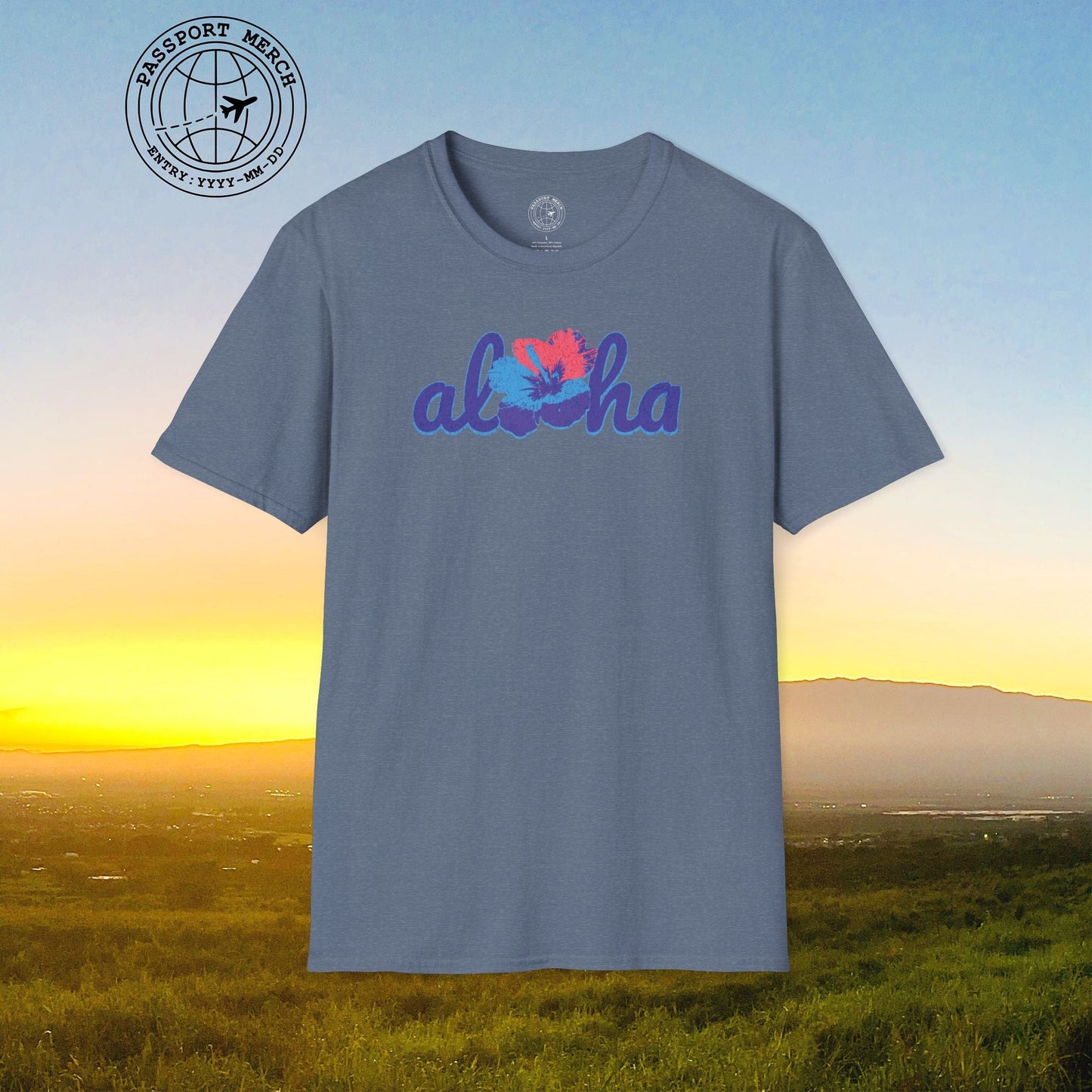 Purple Aloha Hibiscus, Hawaii T-Shirt