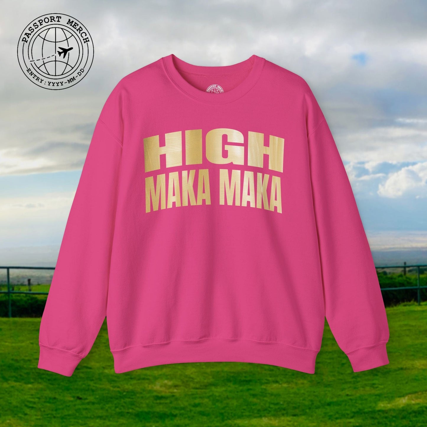 Bullion Gold High Maka Maka, Hawaii Crewneck
