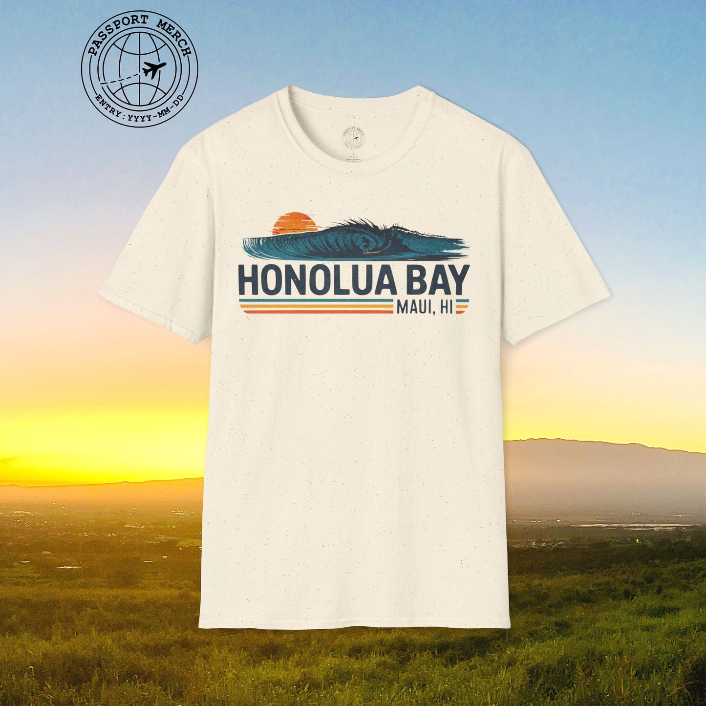 Honolua Bay, Maui, Hawaii - Vibrant Surf Retro T-Shirt