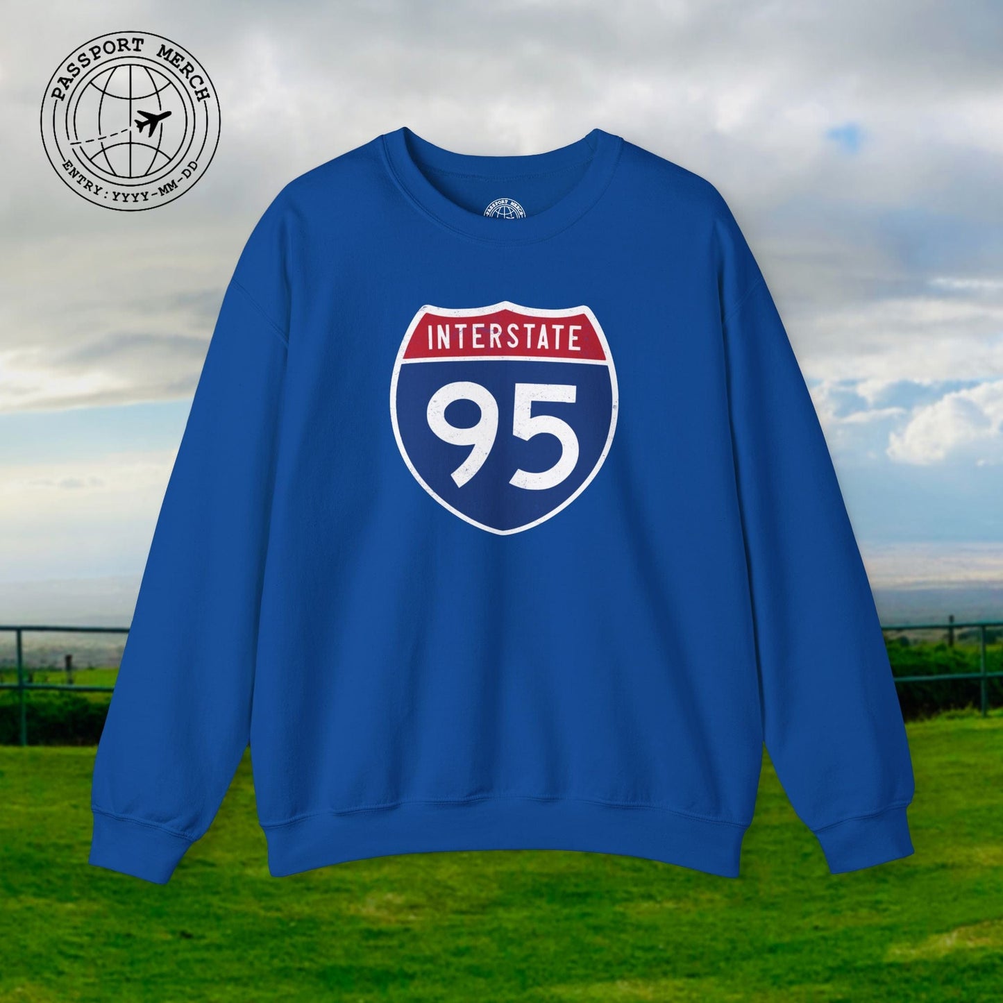 Signs of Wanderlust, Interstate 95, USA Crewneck