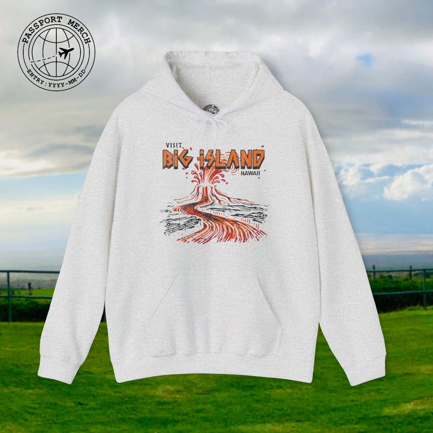 Vintage Visit Big Island, Hawaii Hoodie
