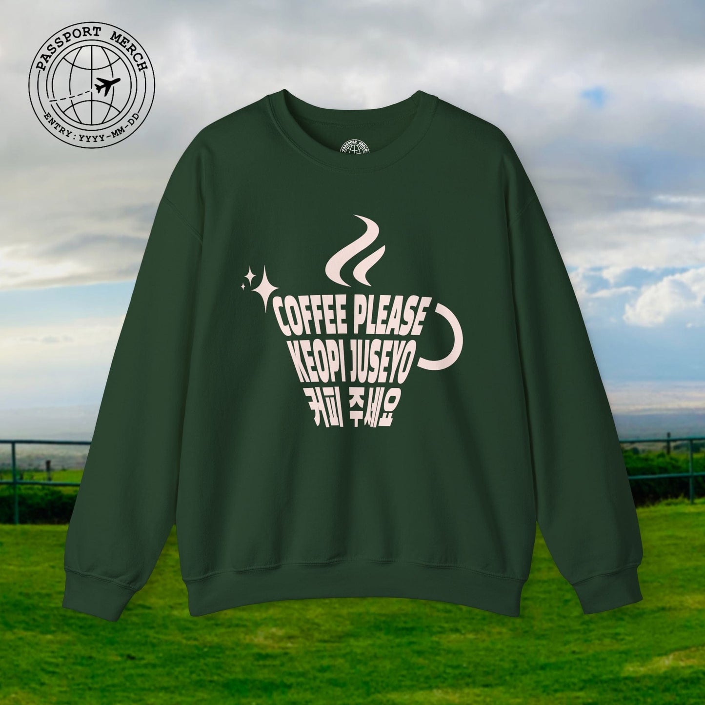 Coffee Please. Keopi Juseyo. Korea Crewneck