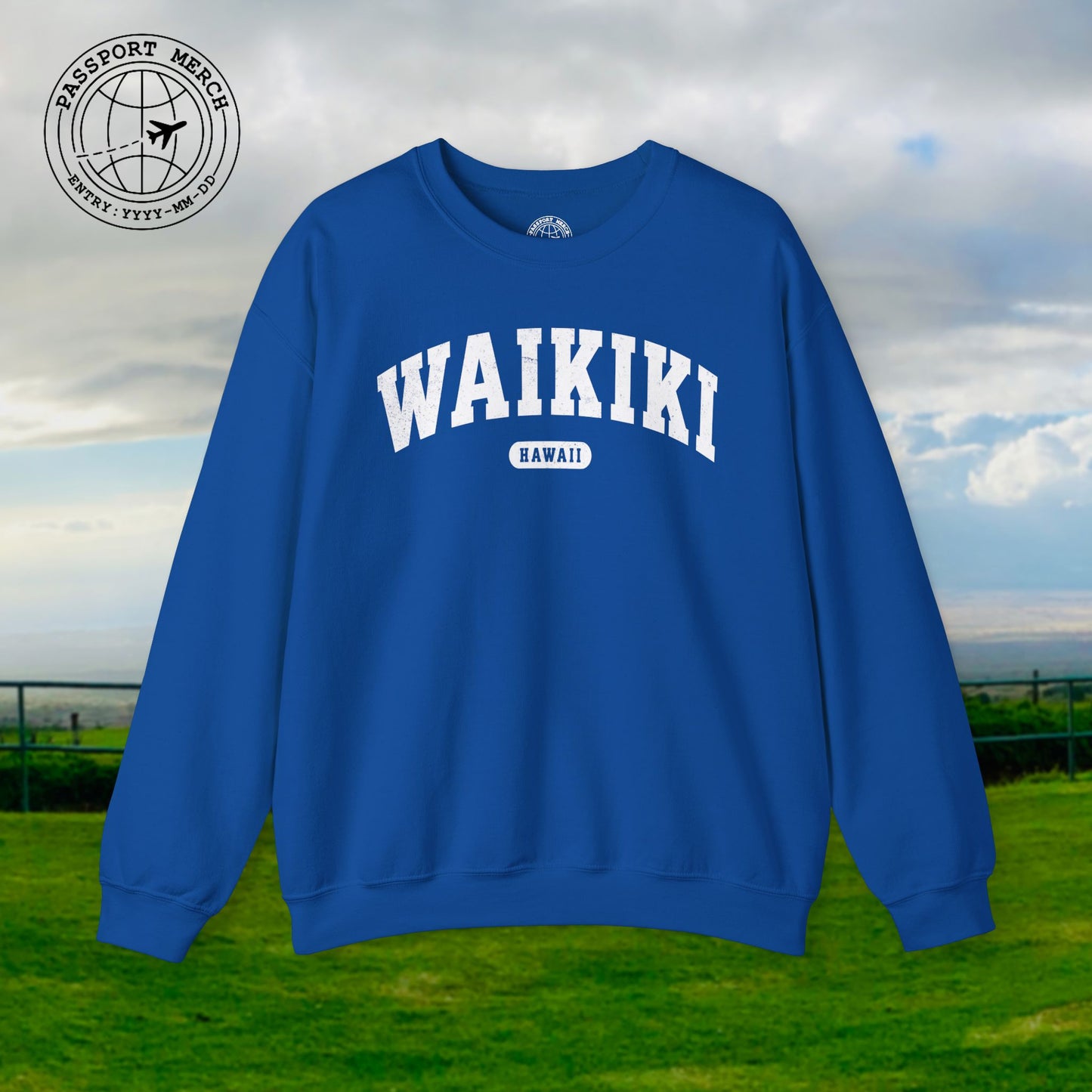 Classic Athletic (Bucket List Edition), Waikiki, Hawaii Crewneck
