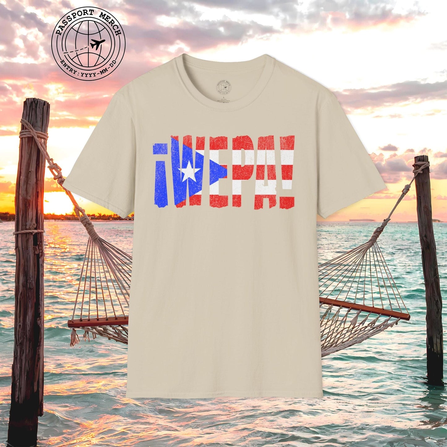 Wepa Puerto Rico Letter Flag T-Shirt
