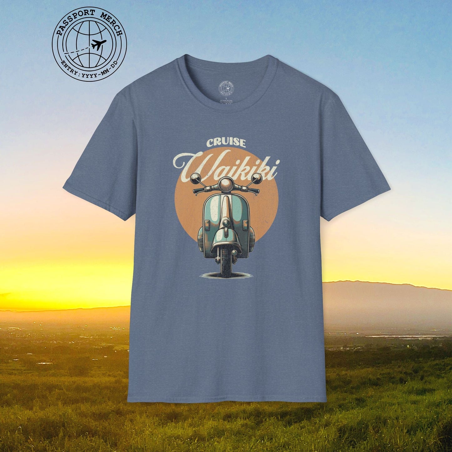 Vintage Cruise Waikiki Moped, Hawaii T-Shirt