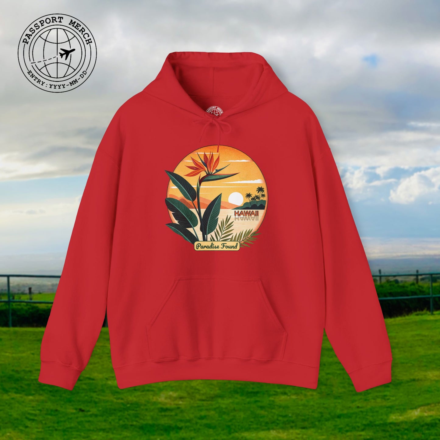 Retro (Bird of) Paradise Found, Hawaii Hoodie
