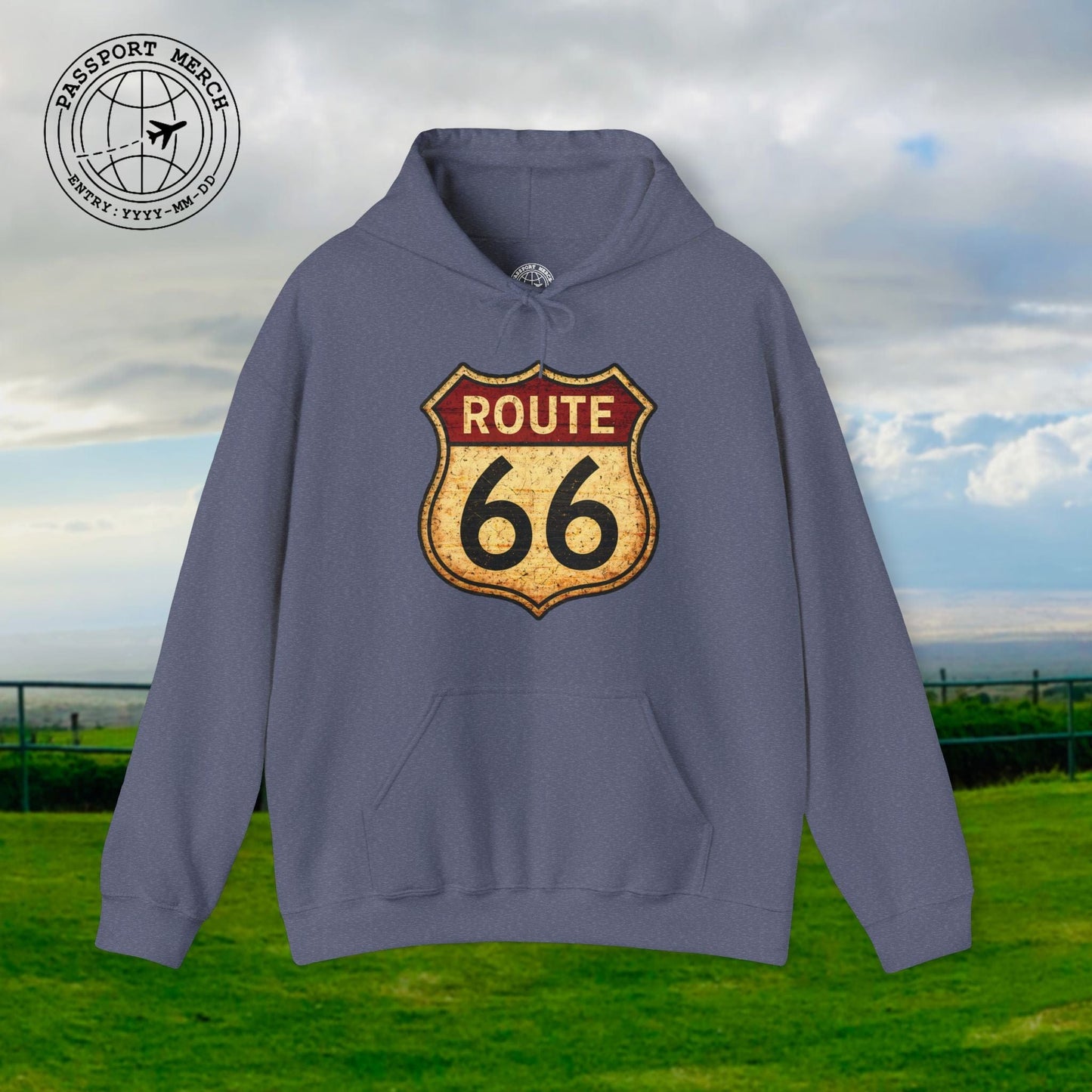 Signs of Wanderlust, Vintage Route 66, USA Hoodie