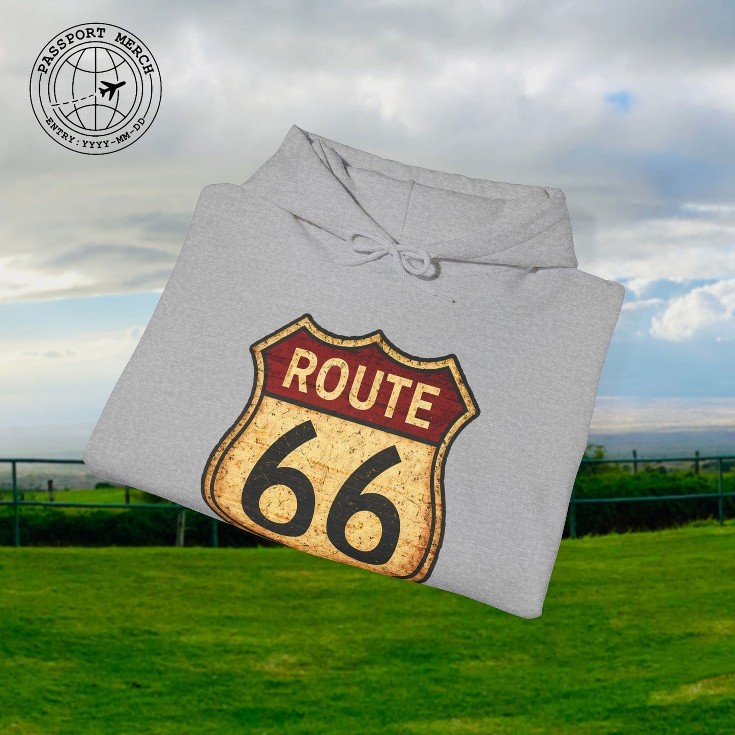 Signs of Wanderlust, Vintage Route 66, USA Hoodie