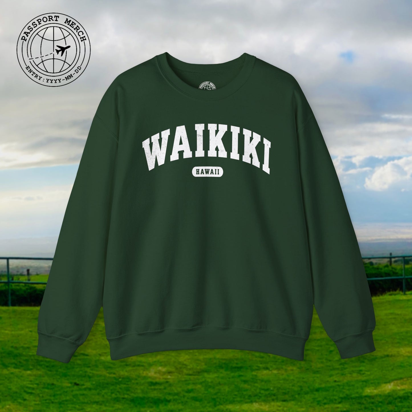 Classic Athletic (Bucket List Edition), Waikiki, Hawaii Crewneck