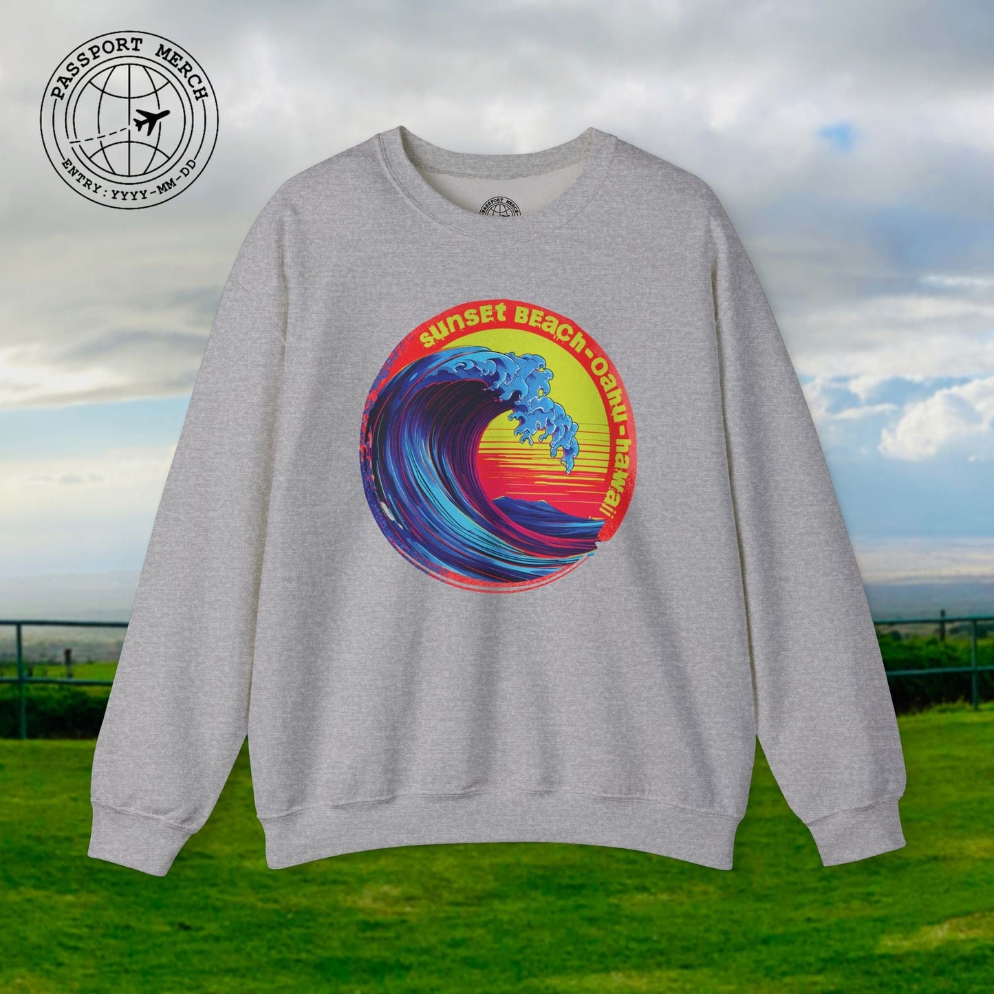 Sunset Beach Oahu, Hawaii Crewneck