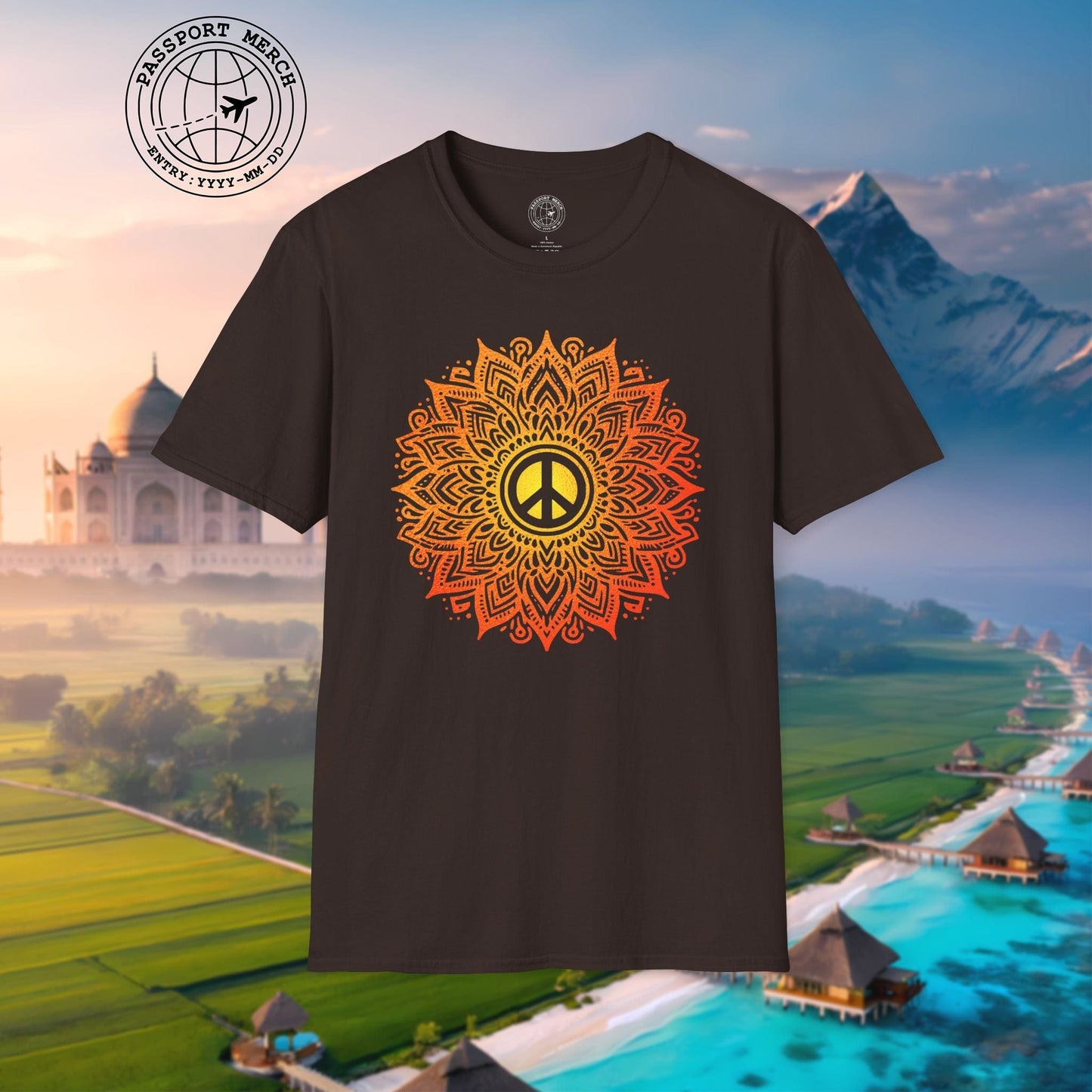 Peace Mandala India T-Shirt