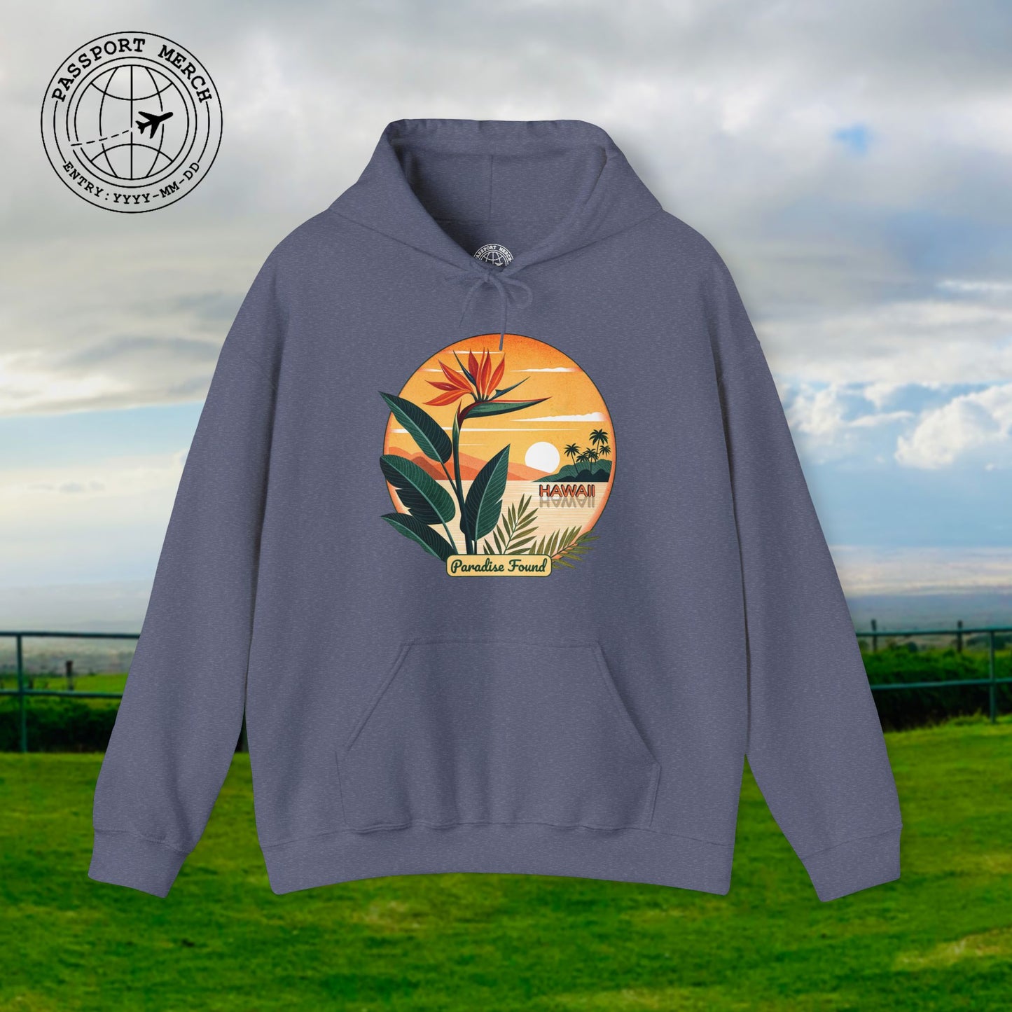 Retro (Bird of) Paradise Found, Hawaii Hoodie